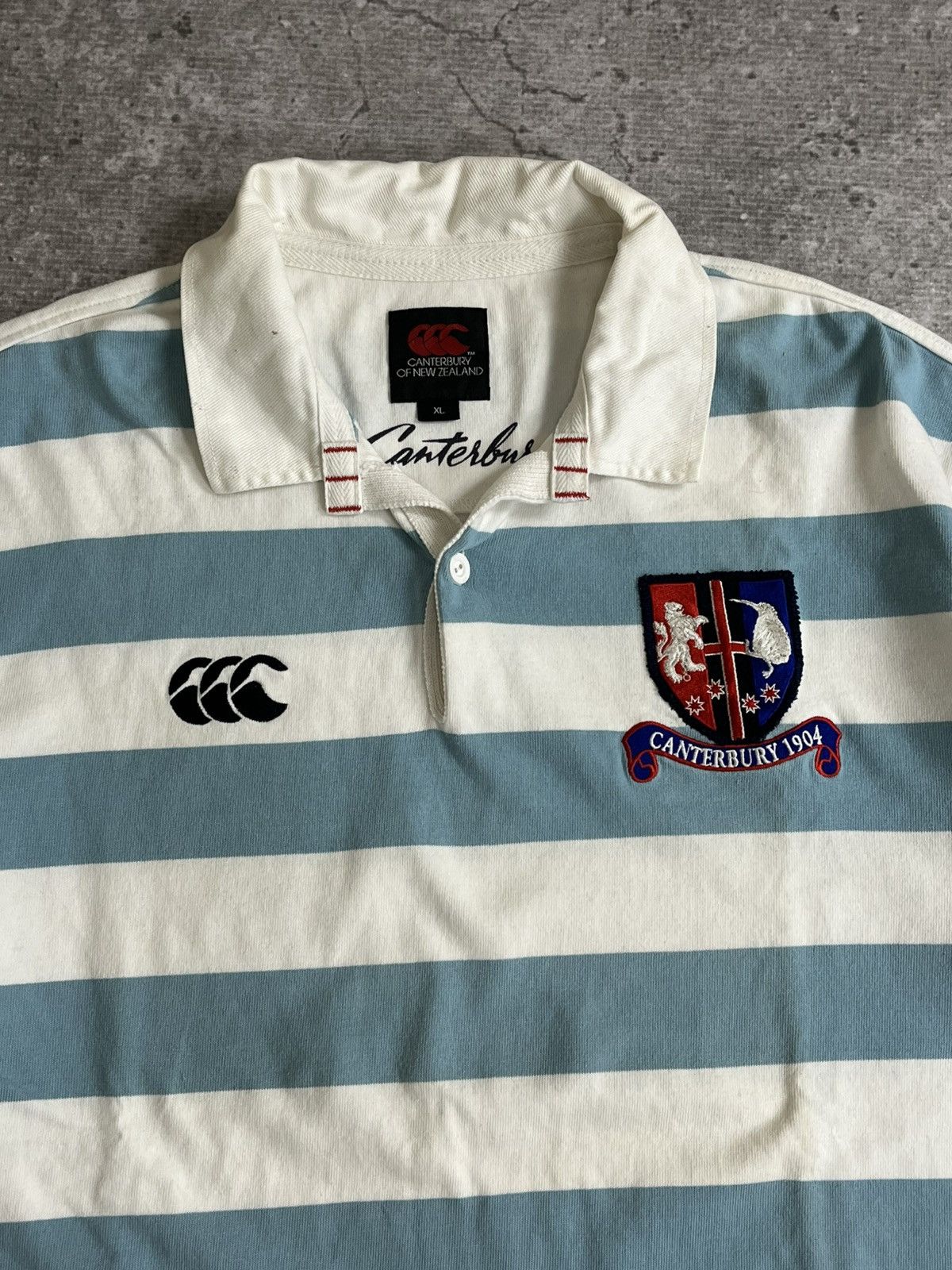 Canterbury of New Zealand Vintage Canterbury 1904 Embroidered Rugby Shirt Size US XL / EU 56 / 4 - 3 Thumbnail