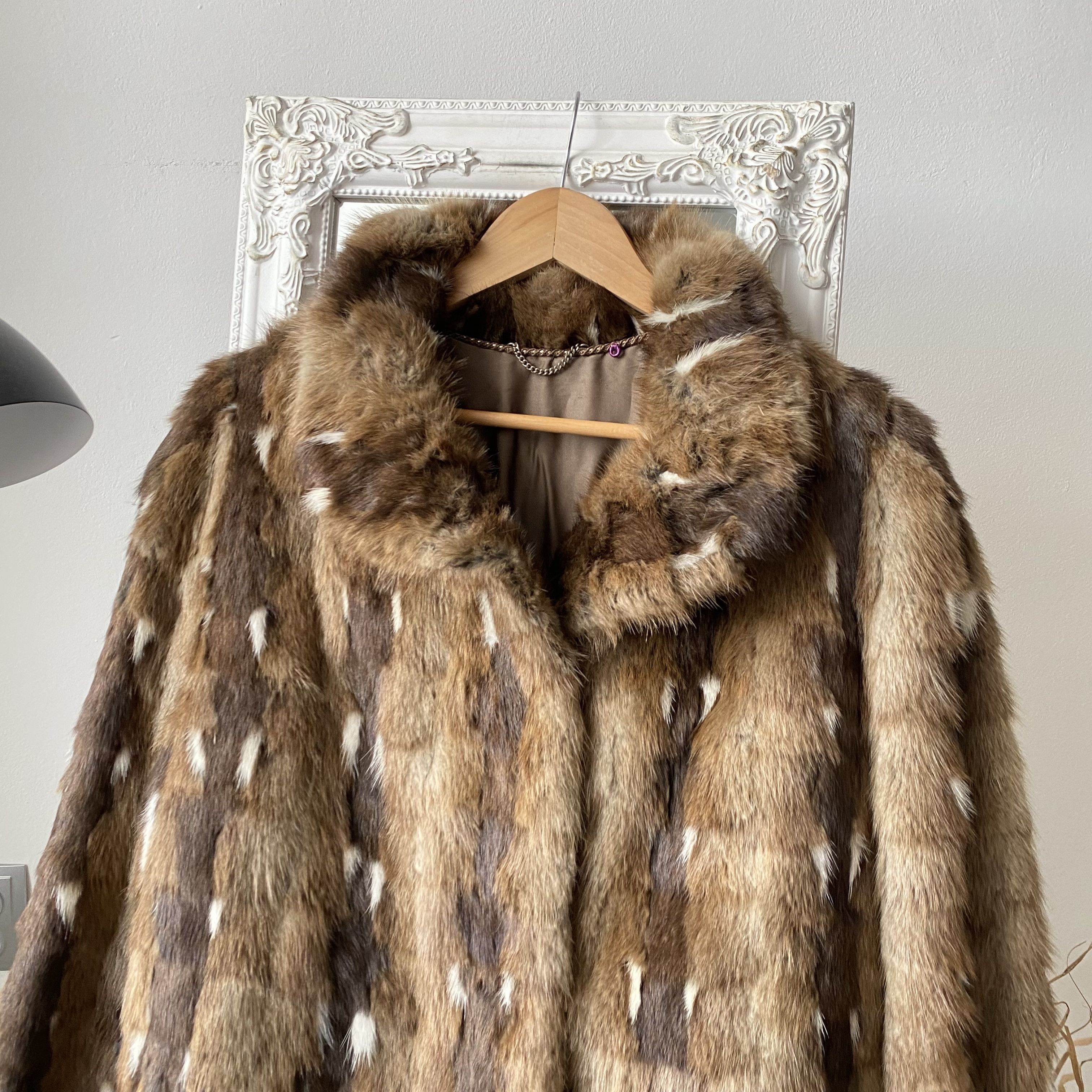 Genuine Leather Vintage 80-90s Oldmoney Real fur coat jacket Luxury Size M / US 6-8 / IT 42-44 - 2 Thumbnail