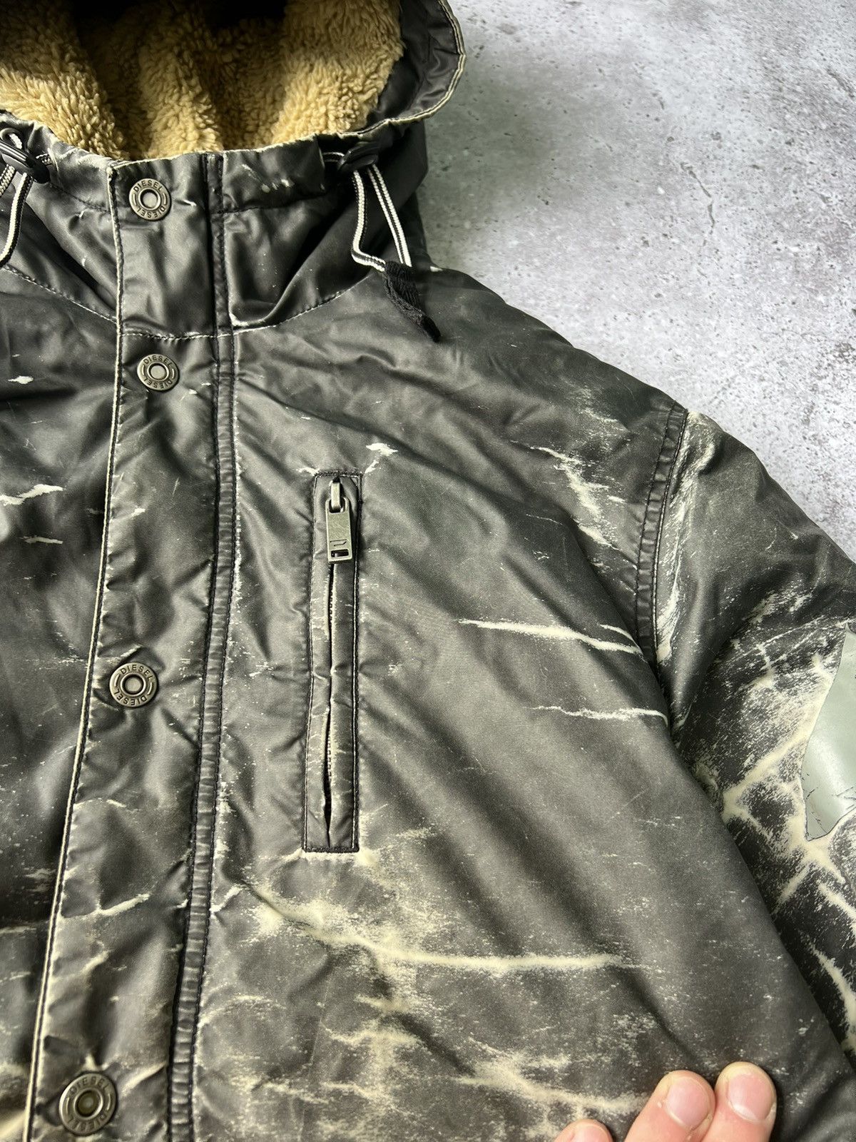 Diesel Crazy Vintage Diesel Avant Garde Faded Bomber Parka Jacket Size US XL / EU 56 / 4 - 3 Thumbnail
