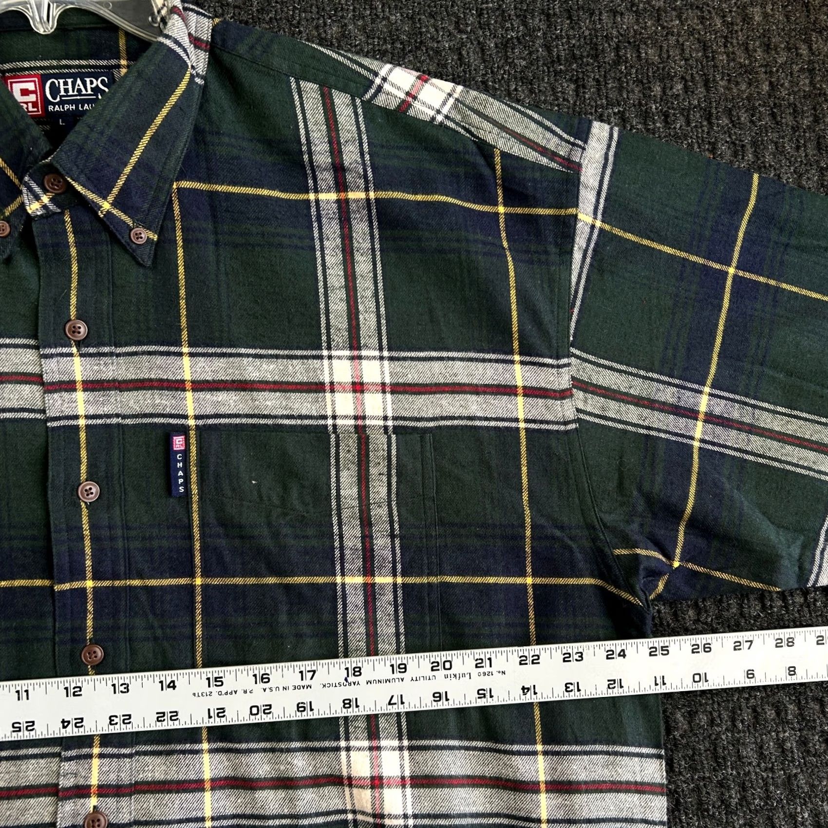 Chaps VINTAGE Chaps Ralph Lauren Flannel Shirt Plaid Button Down L Green NWOT 90s y2k Men Shirt Size US L / EU 52-54 / 3 - 5 Thumbnail