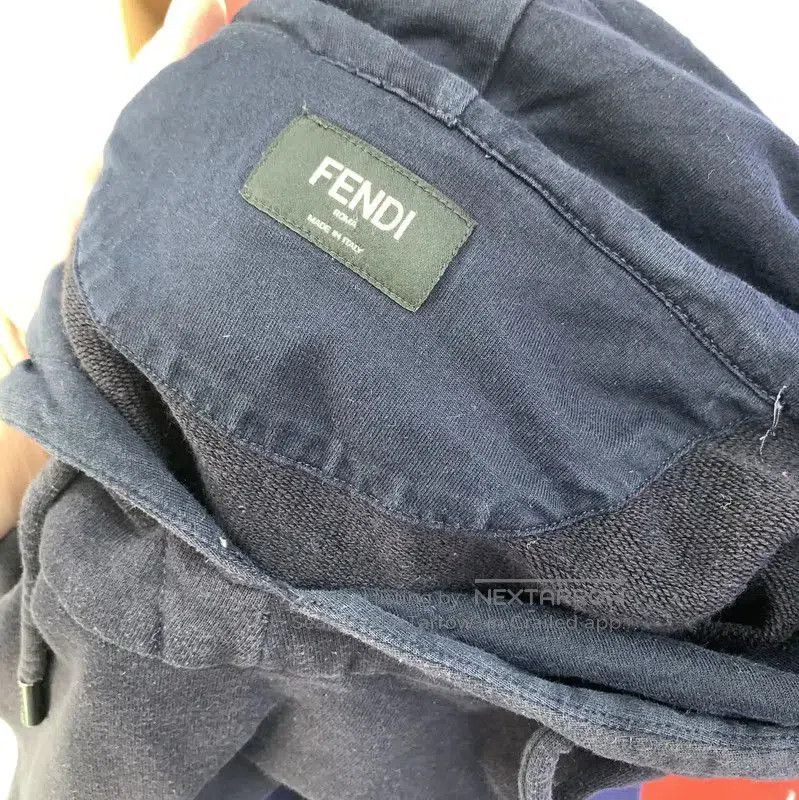 Fendi Fendi Blue Cotton Women's Hoodie . Size L / US 10 / IT 46 - 3 Thumbnail