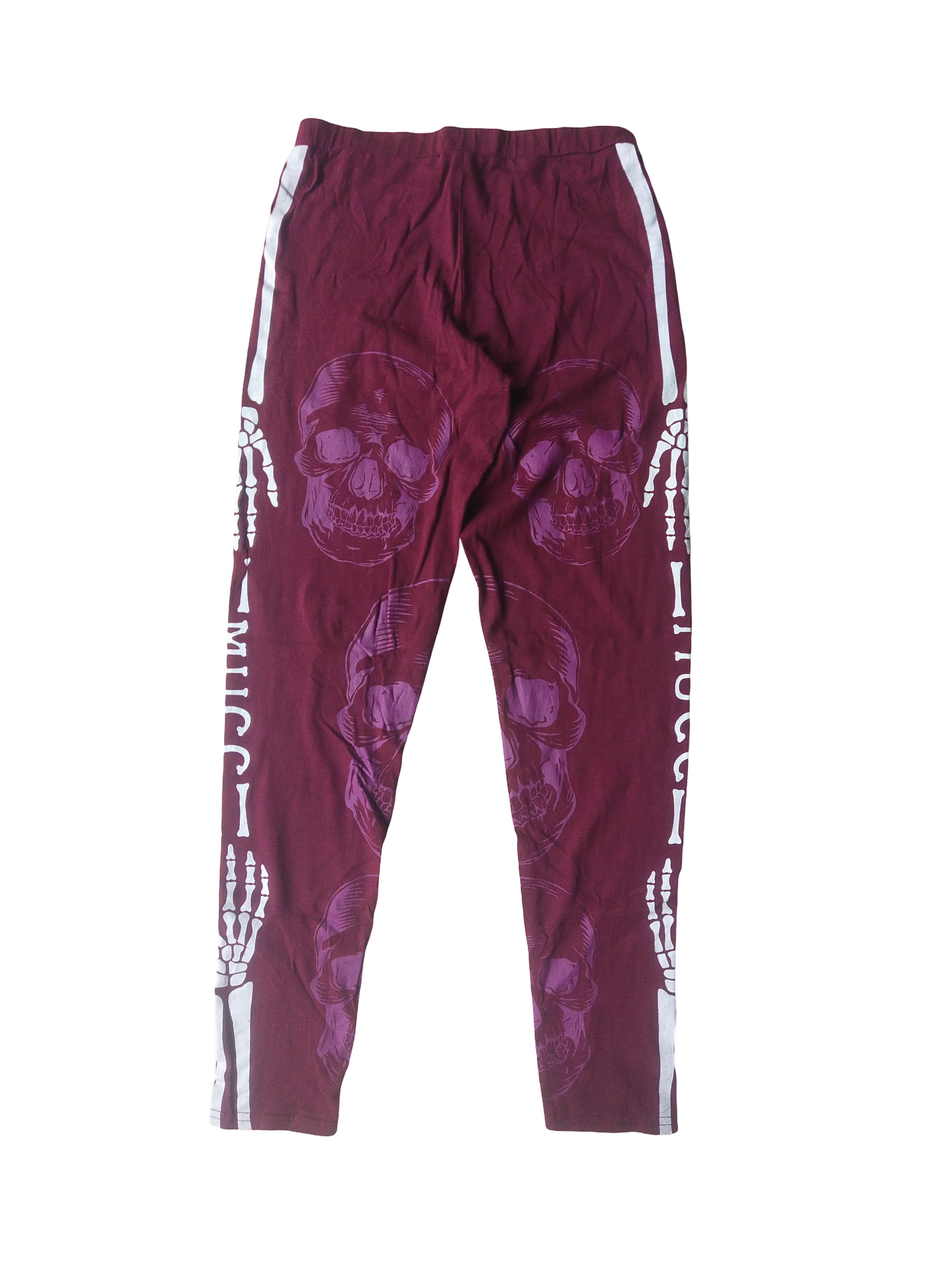 Hysteric Glamour 2000s Harajuku Punk Gothic Skull Skeleton Leggings Japan Y2K Size 26" / US 2 / IT 38 - 6 Thumbnail