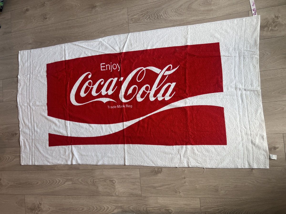 Coca Cola × Vintage Vintage 90s Coca Cola Beach Towel Large Made In Canada Size ONE SIZE - 2 Thumbnail