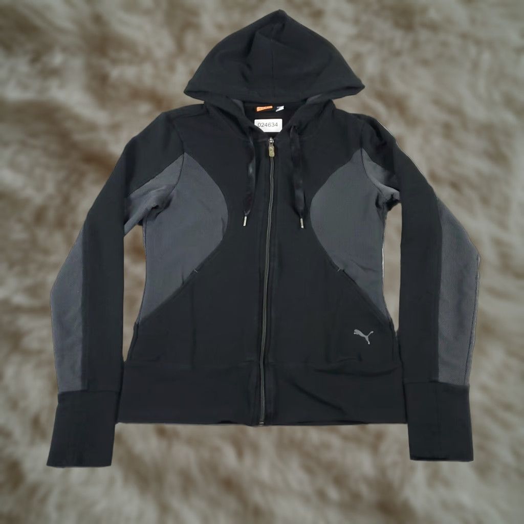 Puma Puma Full Zip Hoodie Sweater Womens Small Black Size S / US 4 / IT 40 - 1 Thumbnail
