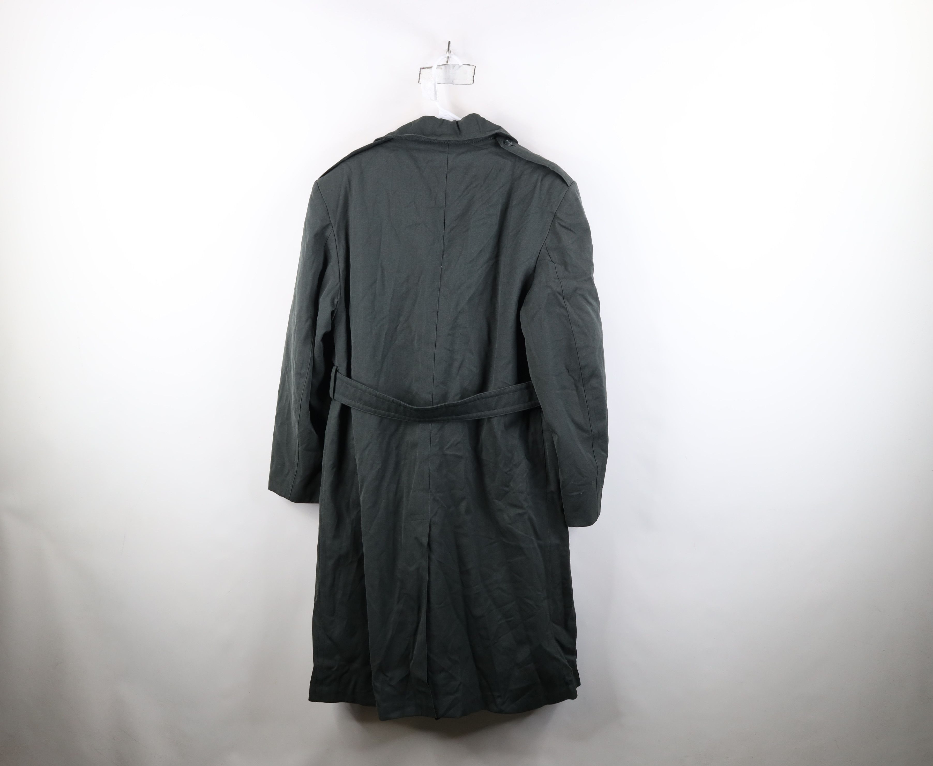 Vintage Vintage 60s Vietnam War Gabardine Lined Belted Trench Coat Size US L / EU 52-54 / 3 - 13 Thumbnail