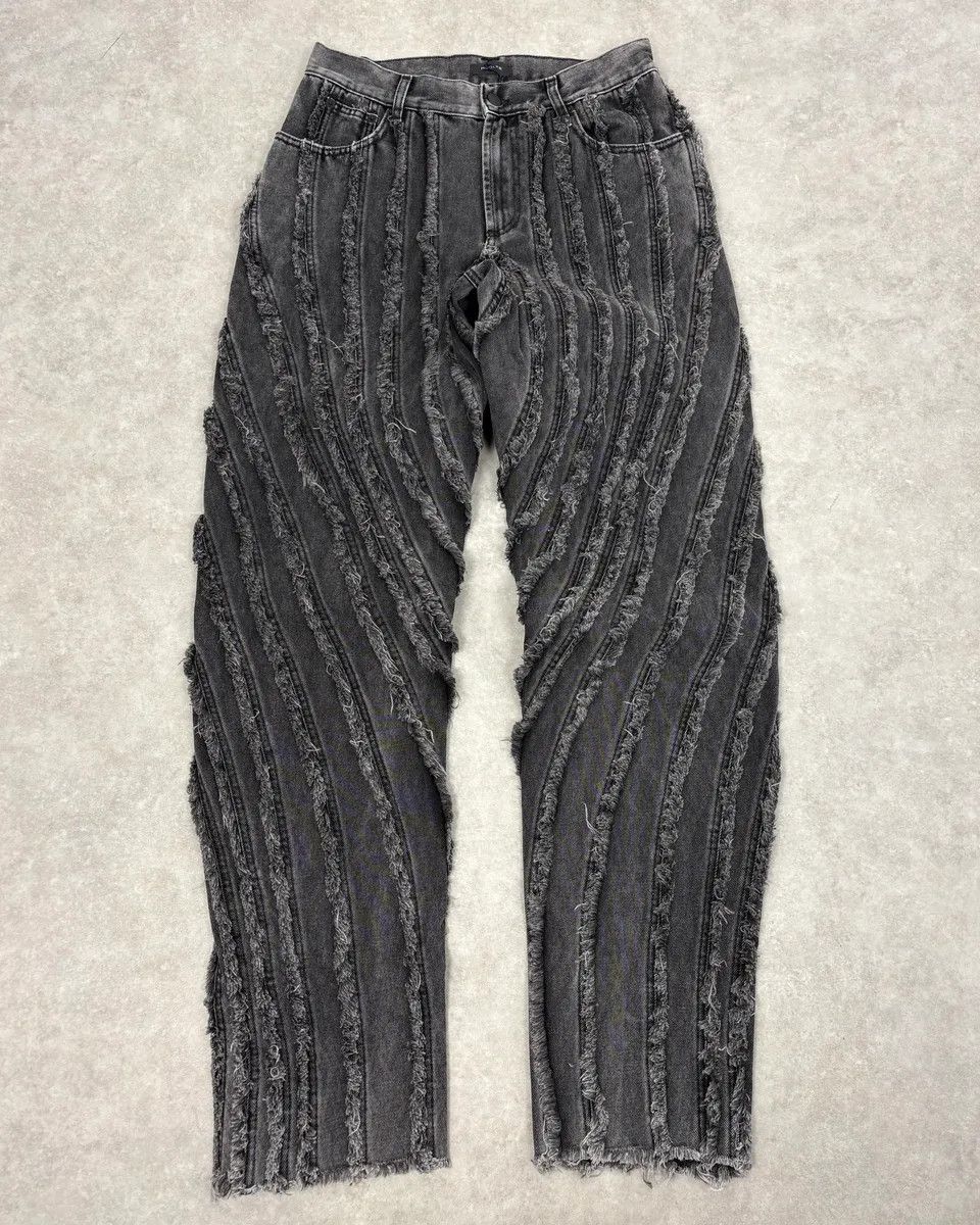 Mugler AW2025 Mugler Spiral Baggy Washed Grey Gradient Jeans Size US 30 / EU 46 - 4 Thumbnail