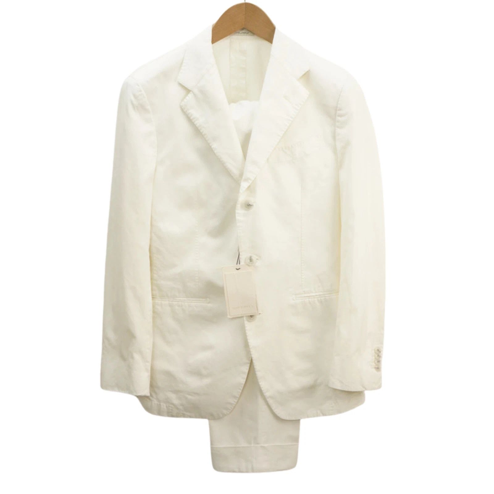 Suitsupply Men Suitsupply Havana Jetted Unlined White Pure Cotton US38 Size 38R - 1 Thumbnail