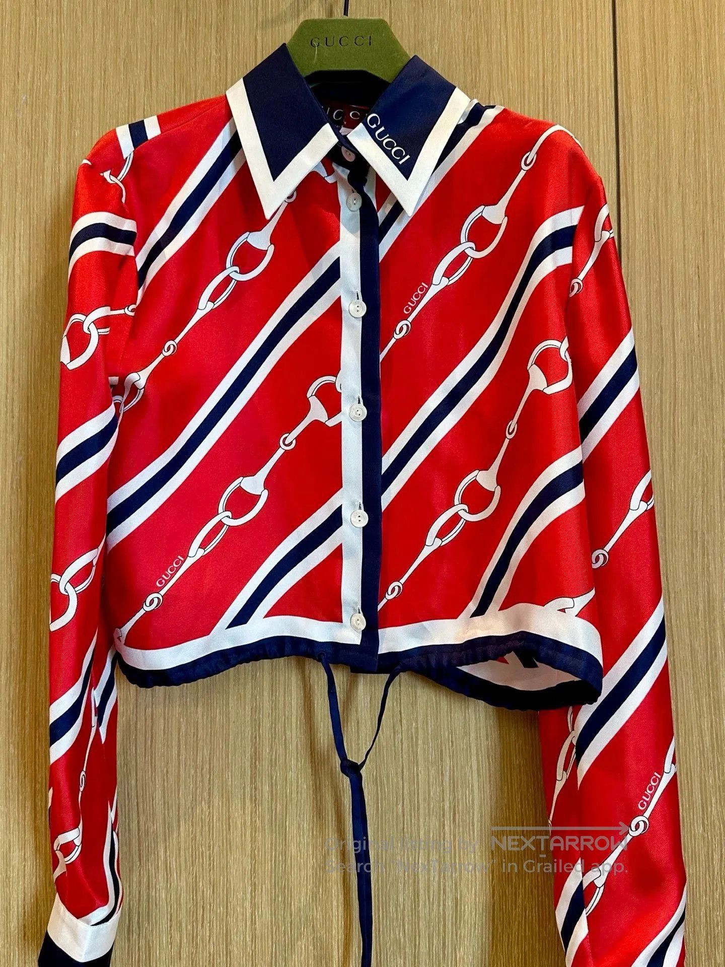 Gucci Gucci Horsebit Silk Colorblock Cardigan. Size M / US 6-8 / IT 42-44 - 6 Thumbnail