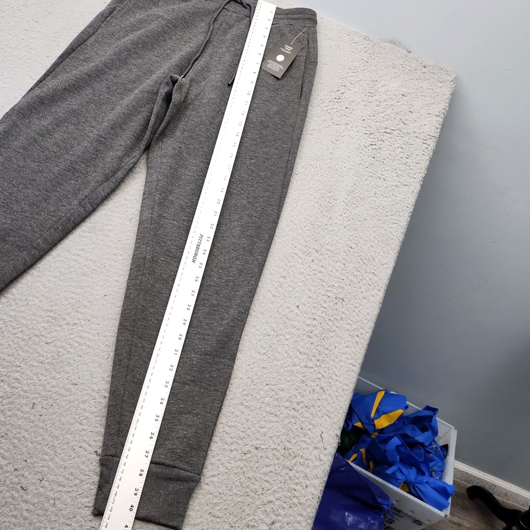 Vintage Bottomline Sweatpants Womens M Charcoal Fleece Lined Soft Cozy Warm Drawstring Pants Womens Size M Charcoal Size 32" / US 10 / IT 46 - 5 Thumbnail