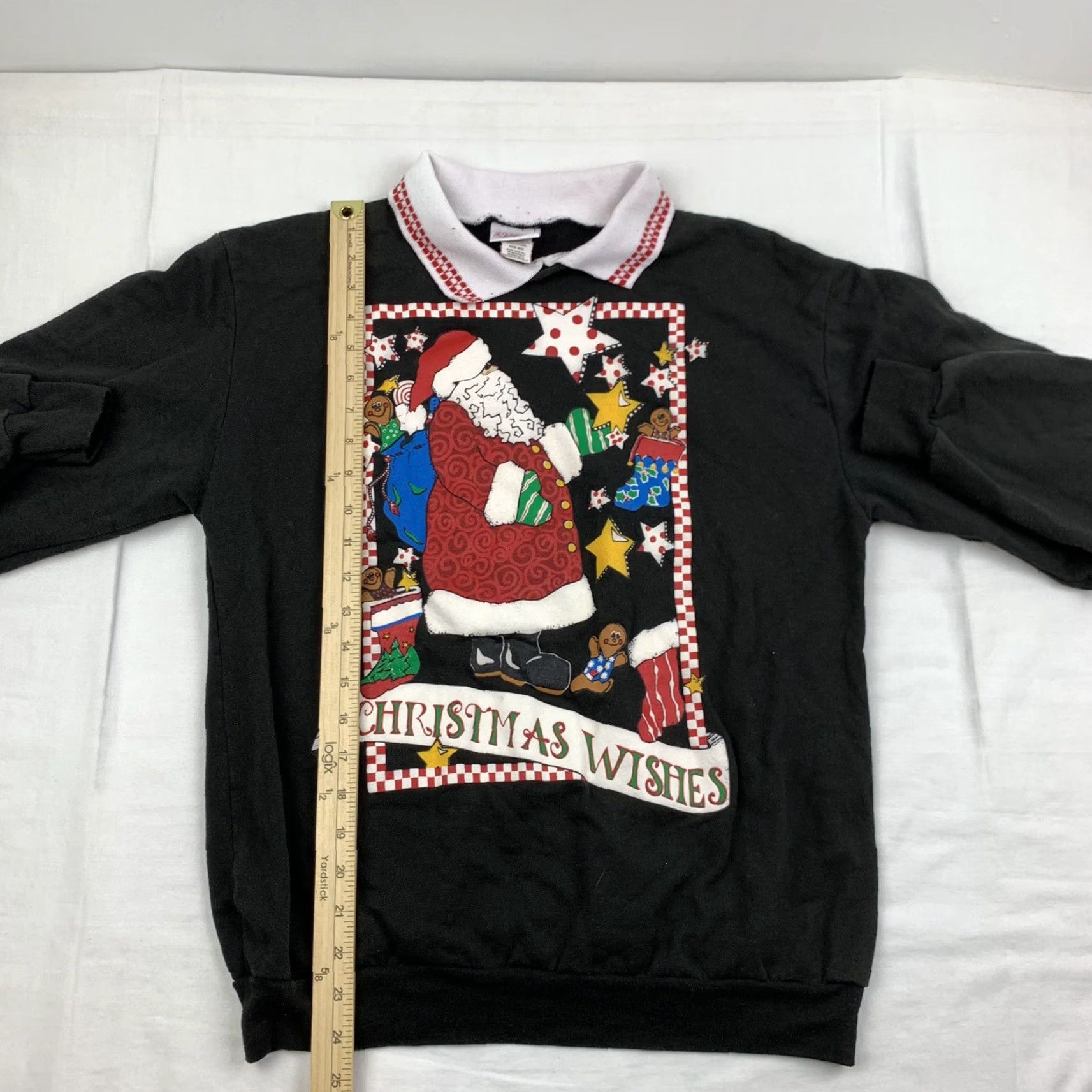 Vintage Vintage Holiday Time Christmas Sweatshirt Womens Medium Black Wishes Size M / US 6-8 / IT 42-44 - 6 Thumbnail