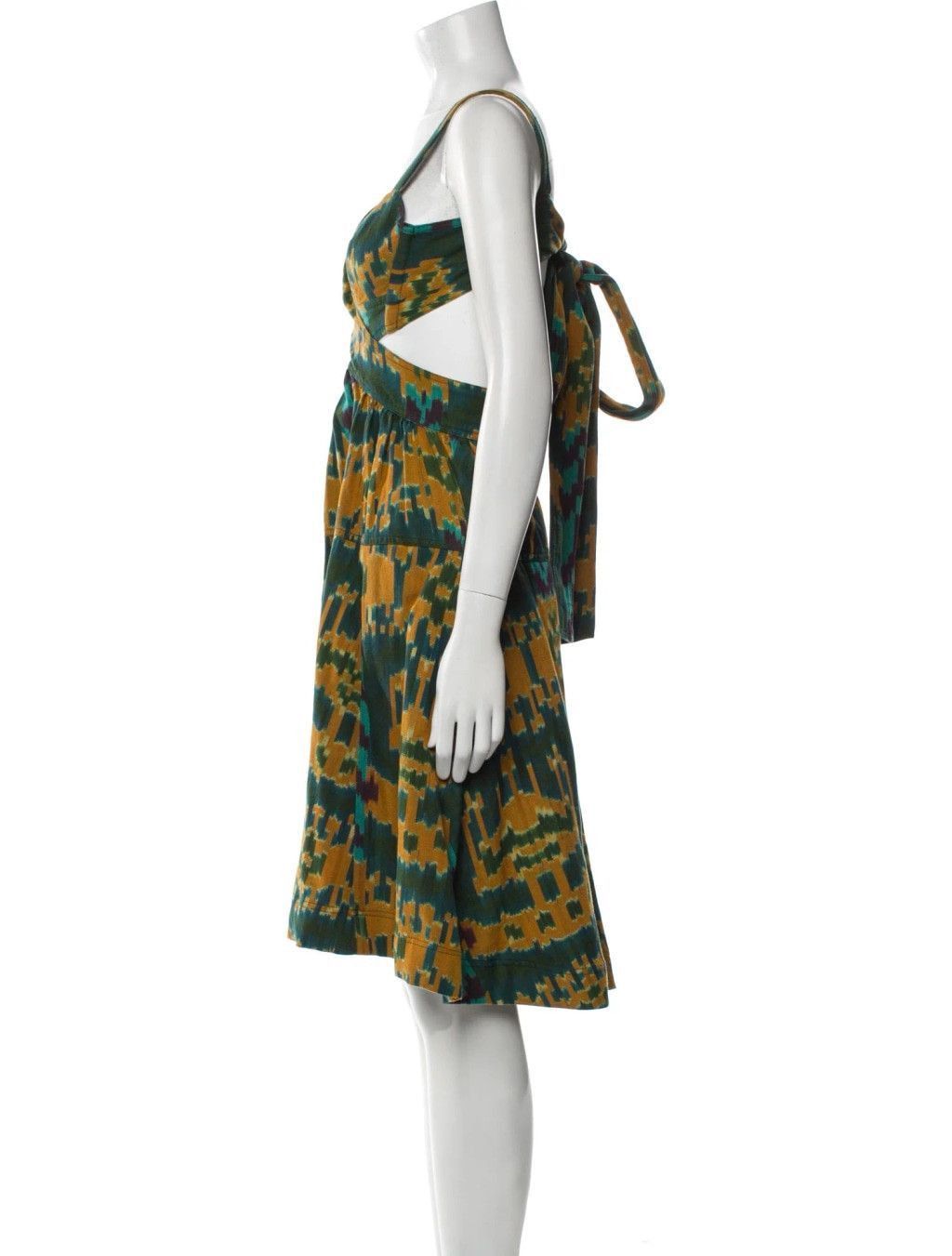 Ulla Johnson Ulla Johnson Sarika Cutout Printed Cotton Midi Dress Size XL Size XS / US 0-2 / IT 36-38 - 3 Thumbnail