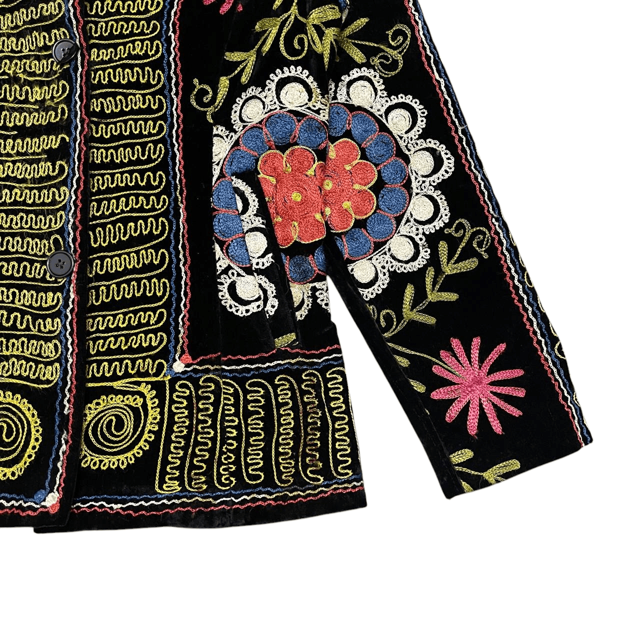 Other Vintage 90's Full Flower Embroidered Jacket Size S / US 4 / IT 40 - 4 Thumbnail
