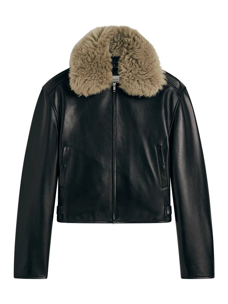 Phoebe Philo SHORT LEATHER AVIATOR JACKET Size M / US 6-8 / IT 42-44 - 1 Thumbnail