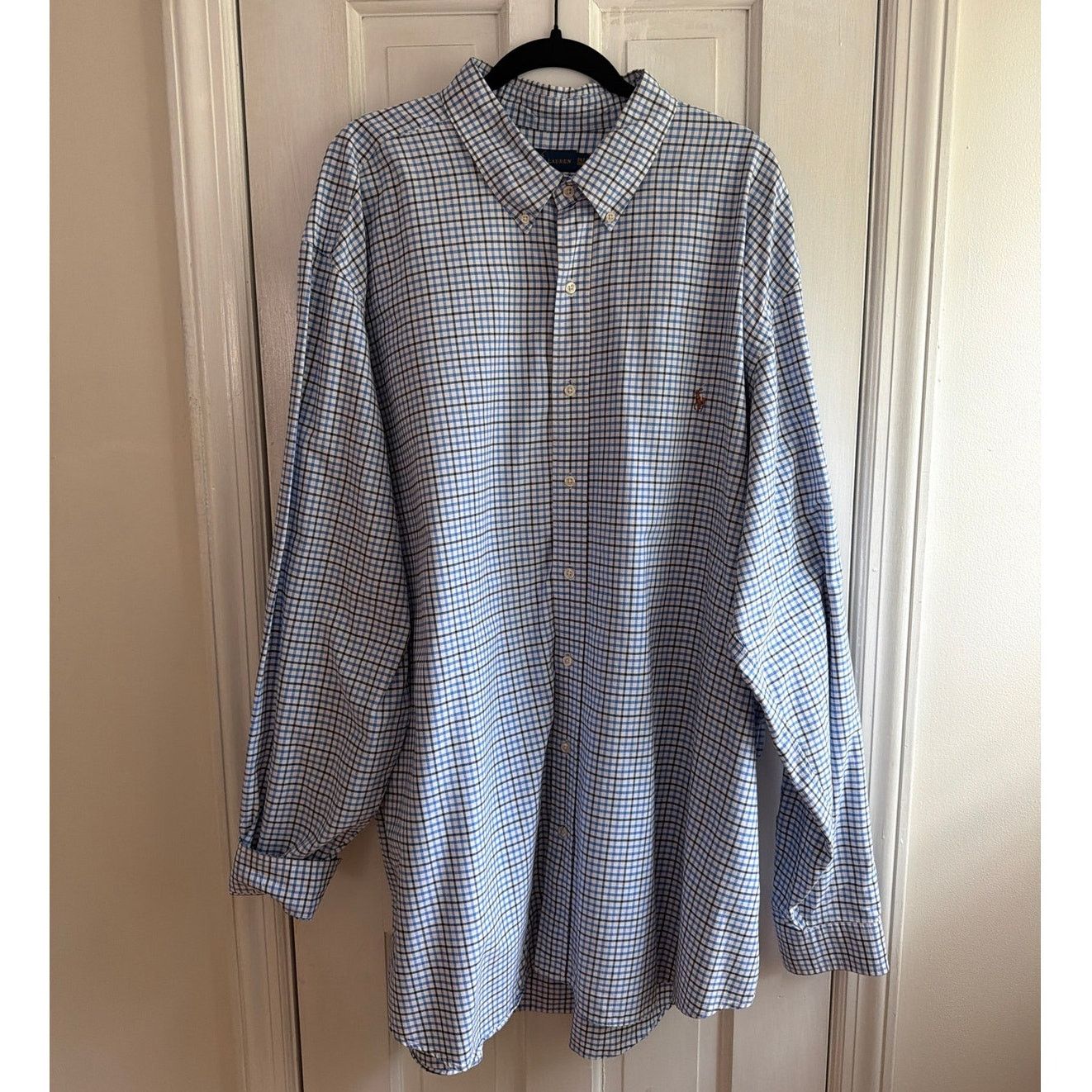Polo Ralph Lauren Polo Ralph Lauren Classic Fit Shirt Mens 3XL Blue White Size US XXL / EU 58 / 5 - 1 Thumbnail