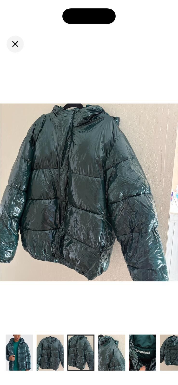 Zara Zara Men's Metallic Puffer Jacket Size US XL / EU 56 / 4 - 2 Thumbnail