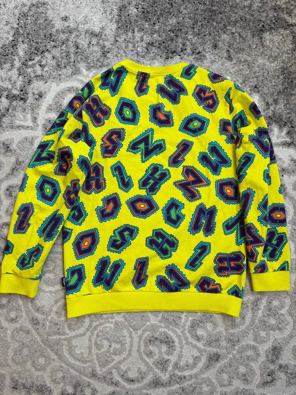 Moschino Moschino Swim Allover Graphic Logo Sweatshirt - Yellow/Multi Size US M / EU 48-50 / 2 - 2 Thumbnail