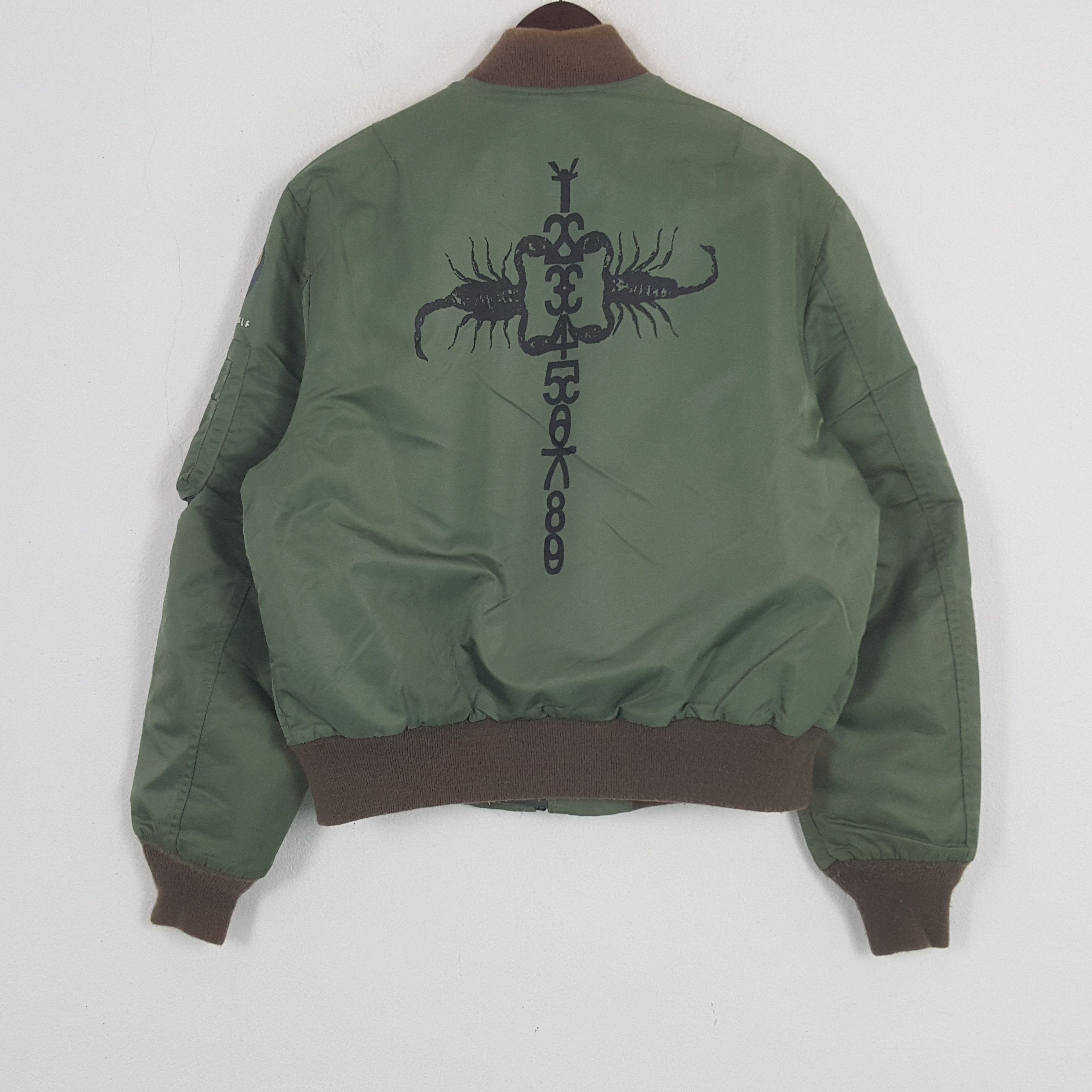 If Six Was Nine × Vintage Vintage Us Air Force x Custom Scorpion Bomber Jacket Size US M / EU 48-50 / 2 - 2 Thumbnail