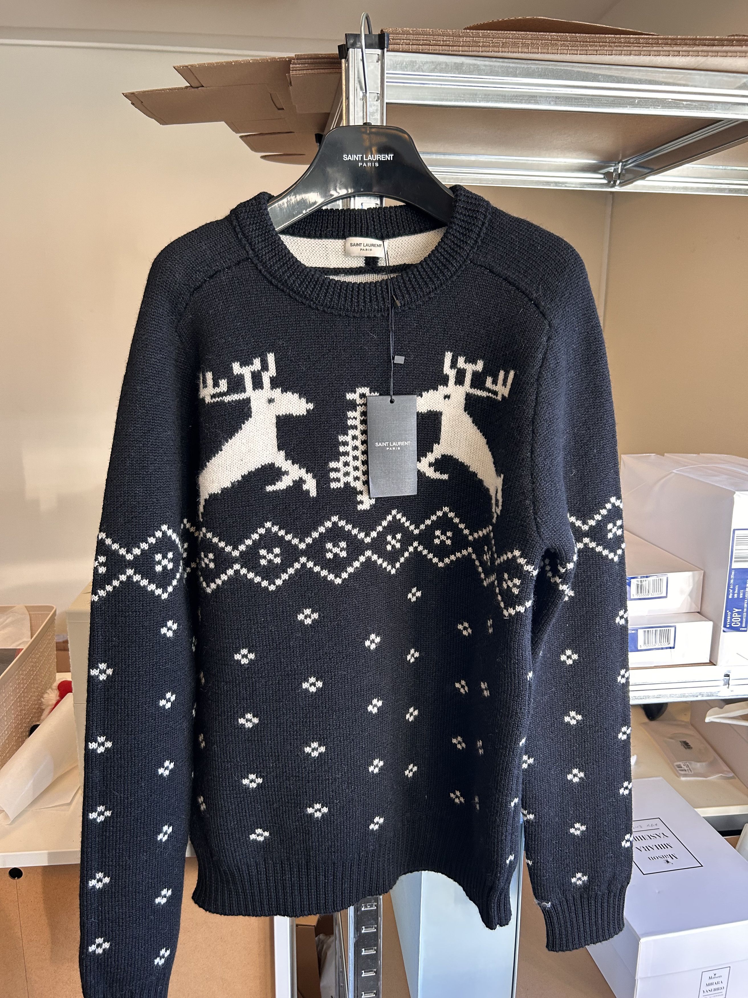 Saint Laurent Paris 90S SAINT LAURENT SWEATER IN MOHAIR