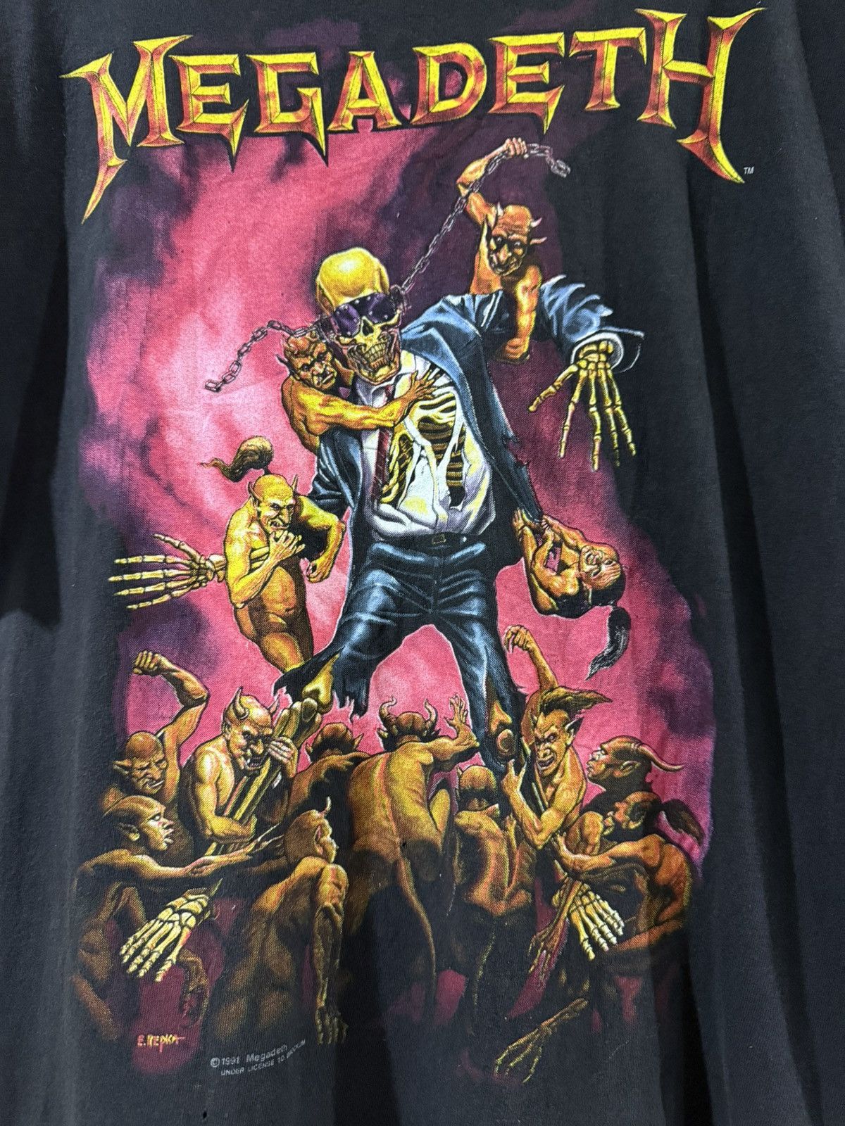 Band Tees × Brockum × Vintage RARE💥Vintage 1991 Megadeth Vic Hell Demons Brockum Tshirt Size US L / EU 52-54 / 3 - 2 Thumbnail