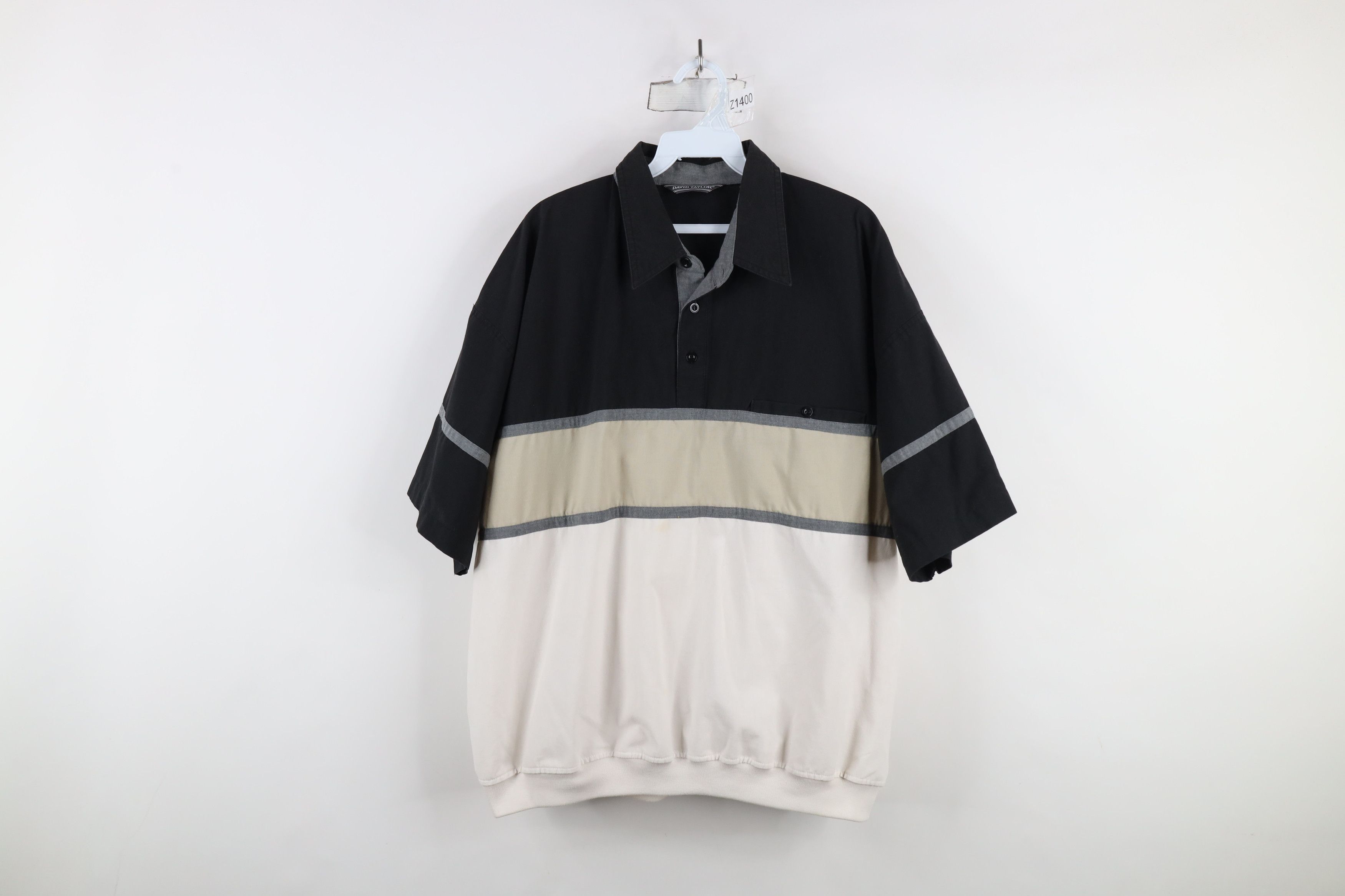 Vintage Vintage 90s Streetwear Block Collared Pullover Polo Shirt Size US XXL / EU 58 / 5 - 1 Thumbnail