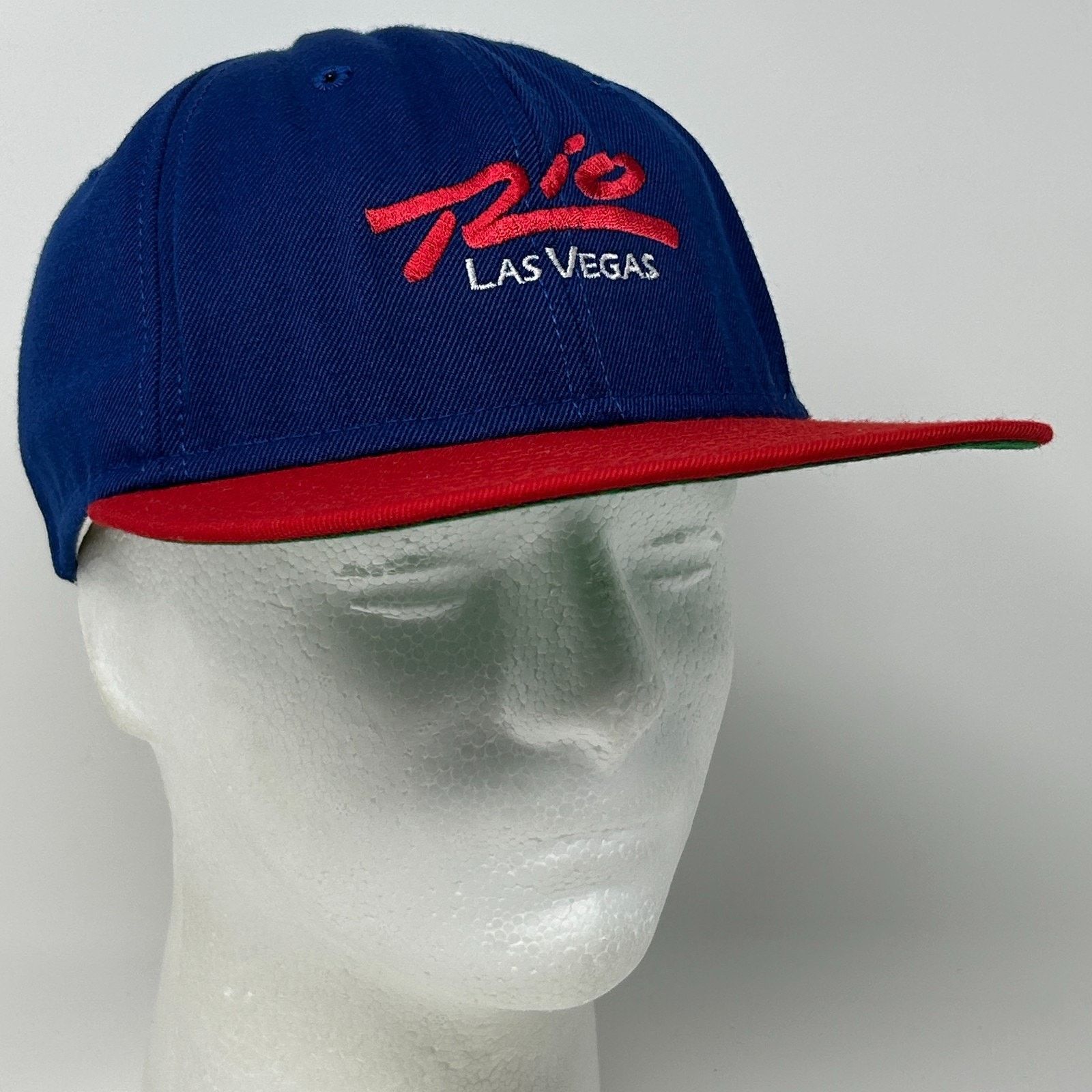 Delong Vintage 90s Rio Las Vegas Hat Baseball Cap Casino USA Blue Size ONE SIZE - 11 Thumbnail