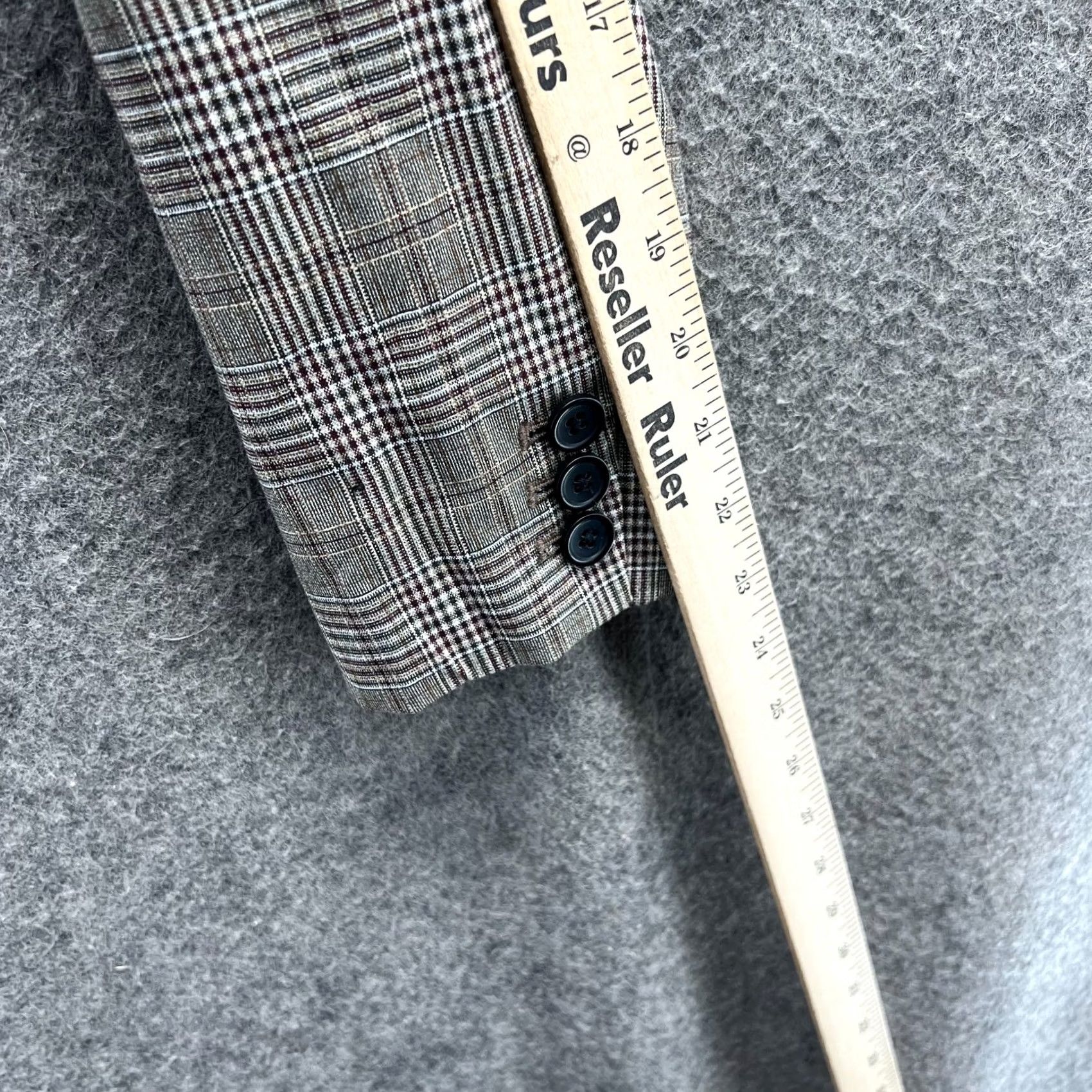 Banana Republic Banana Republic Blazer Women 6 Beige Wool Plaid Check Single-Breasted Jacket Shirt Style Size M / US 6-8 / IT 42-44 - 4 Thumbnail