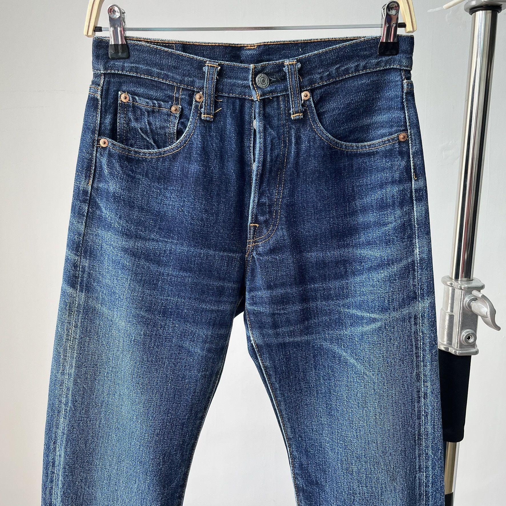 Denime Size 28x32.5 Vintage 80s Denime Big E Japan Denim Jean S1498 Size US 28 / EU 44 - 2 Thumbnail