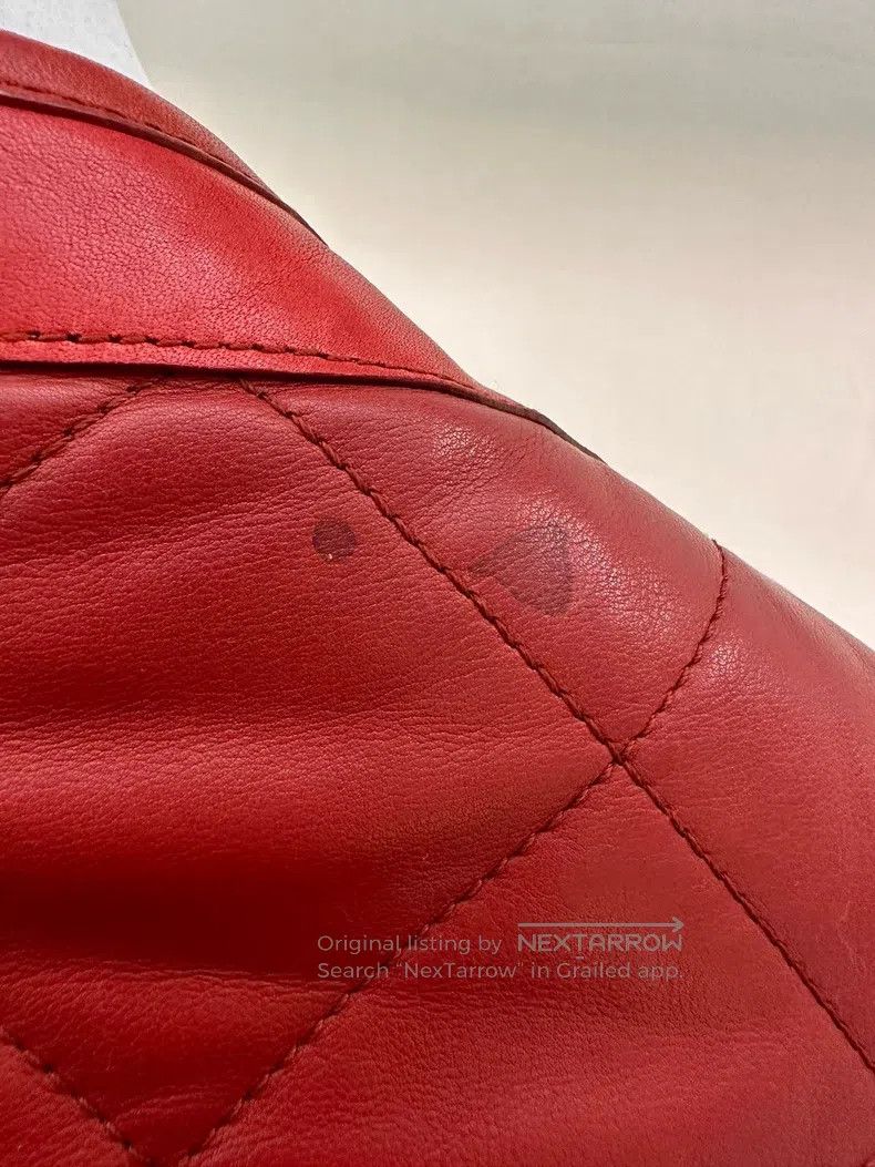 Hermes Hermes Red diamond-patterned leather coat Size XS / US 0-2 / IT 36-38 - 9 Thumbnail