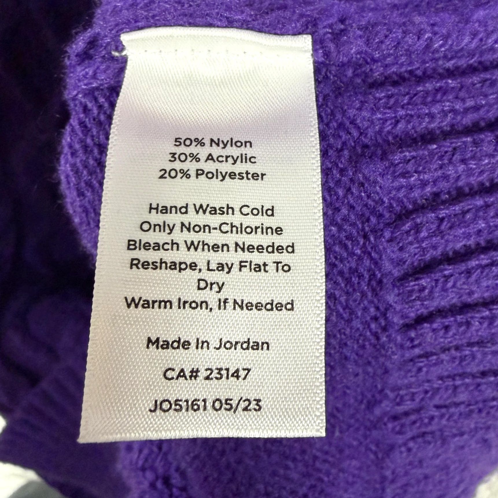 Talbots Talbots Sweater Womens LP Petite Purple Cable-Knit Crew Neck Casual Preppy Layering Size L / US 10 / IT 46 - 6 Thumbnail