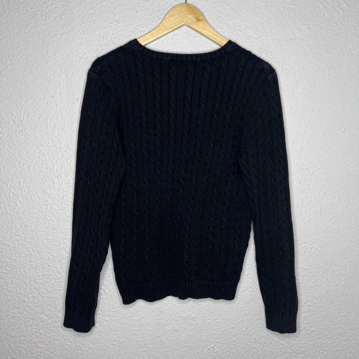 Polo Ralph Lauren Polo Ralph Lauren Jumper Sweater Knitwear Cable Logo Black Size L / US 10 / IT 46 - 6 Thumbnail