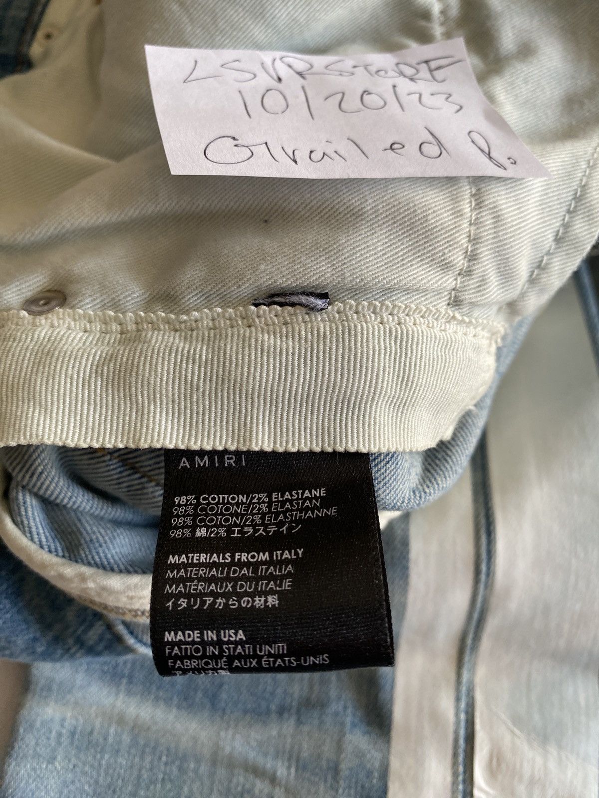 Amiri AMIRI Track Jean LT Indigo 32 OG - Gently Used* Size US 32 / EU 48 - 8 Thumbnail