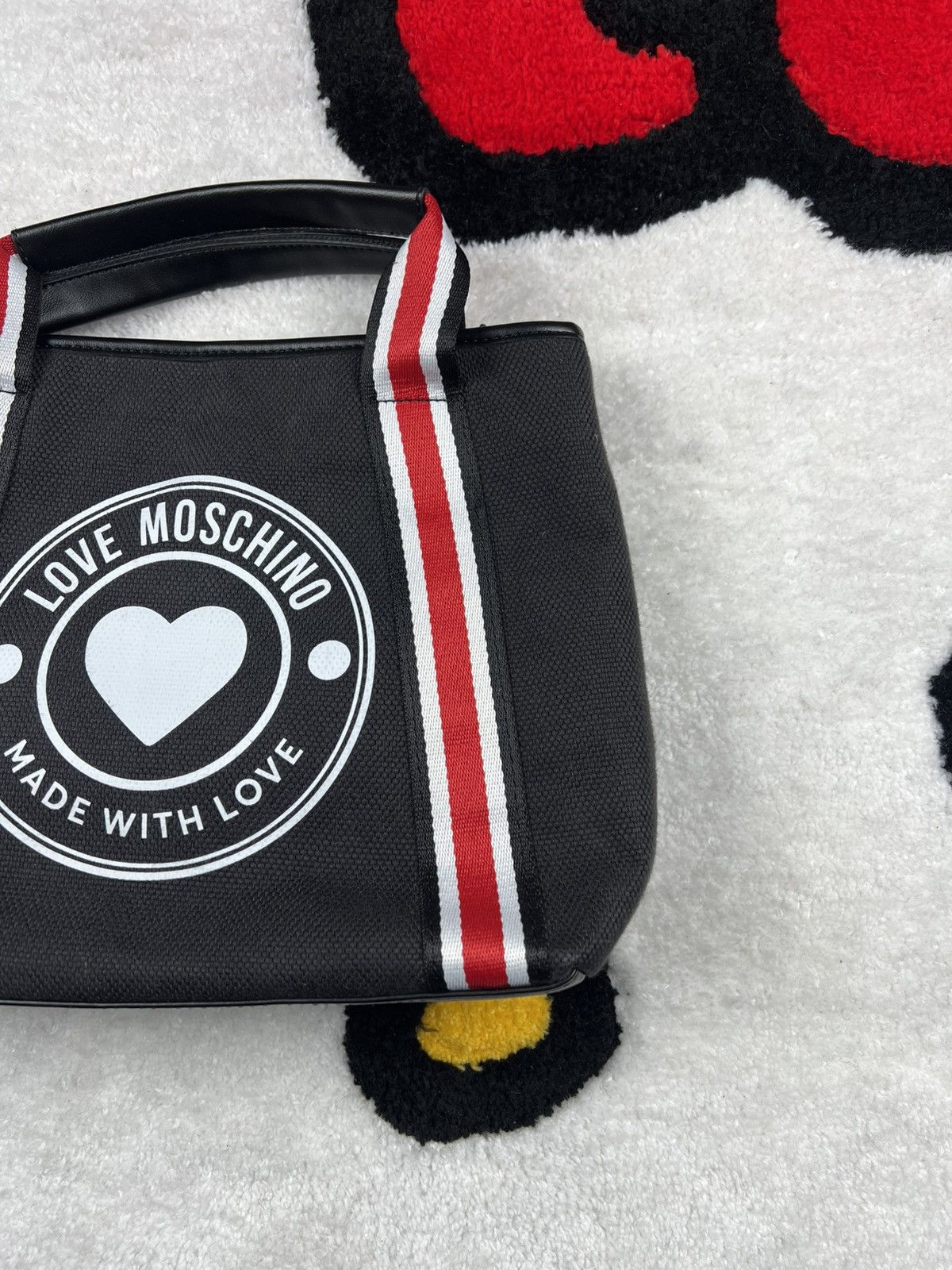 Moschino Y2K Love Moschino Big Logo Heart Canvas Japanese Bag Size ONE SIZE - 3 Thumbnail