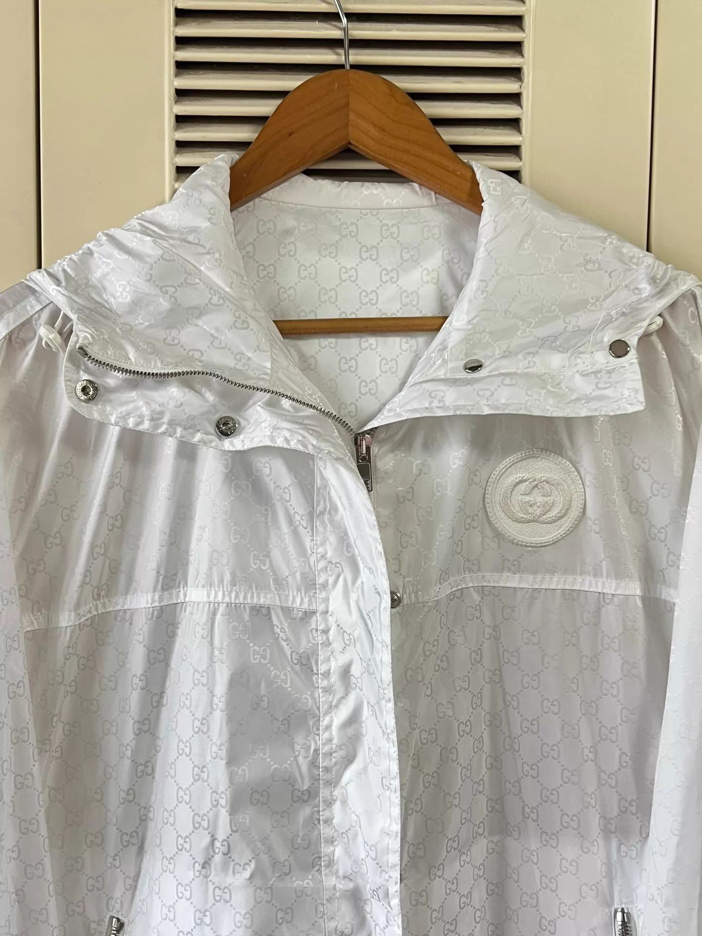 Gucci Gucci Women's White Hooded Jacket GG Allover Print 38 Size XS / US 0-2 / IT 36-38 - 3 Thumbnail