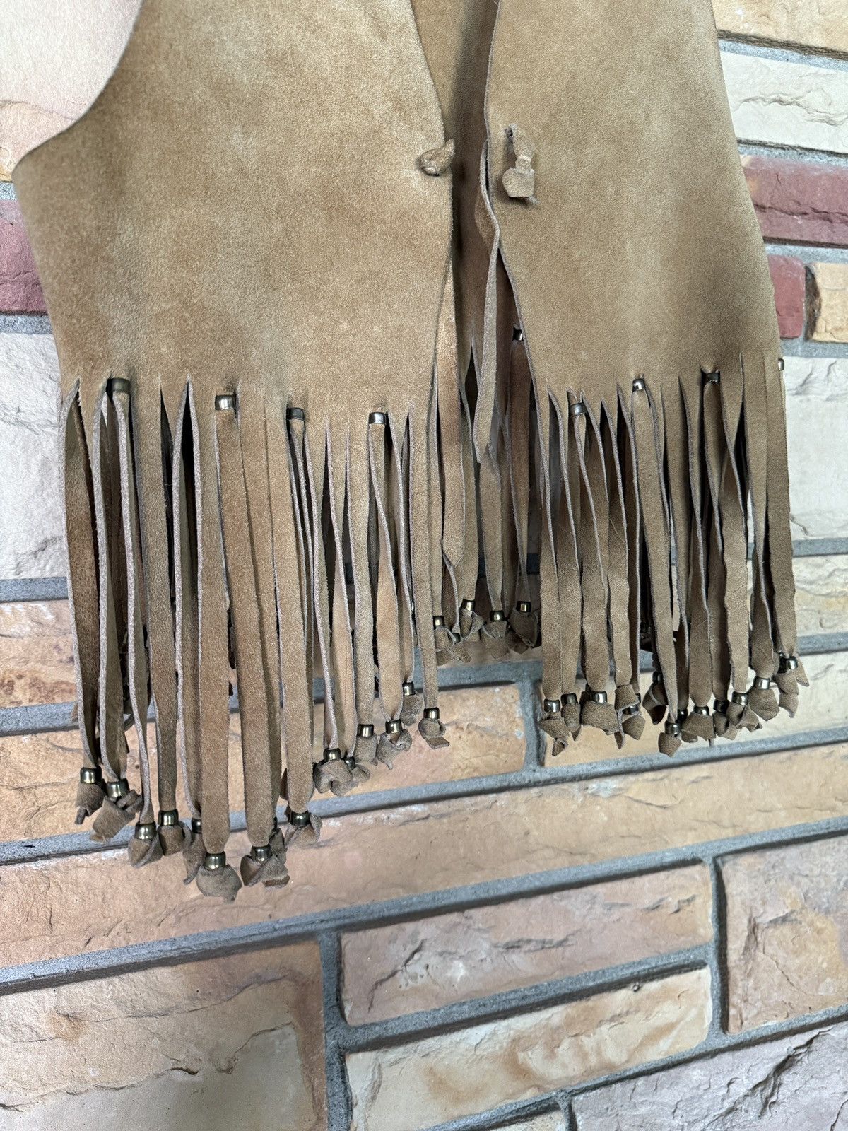 Vintage Vintage 70s Suede Fringe Western Vest Size XS / US 0-2 / IT 36-38 - 4 Thumbnail
