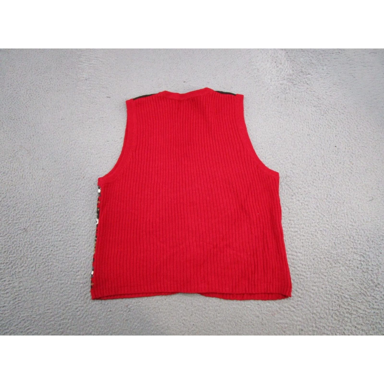 Vintage VINTAGE Requirements Button Up Striped Sleeveless Sweater Vest M Women Red 90s Size M / US 6-8 / IT 42-44 - 7 Thumbnail