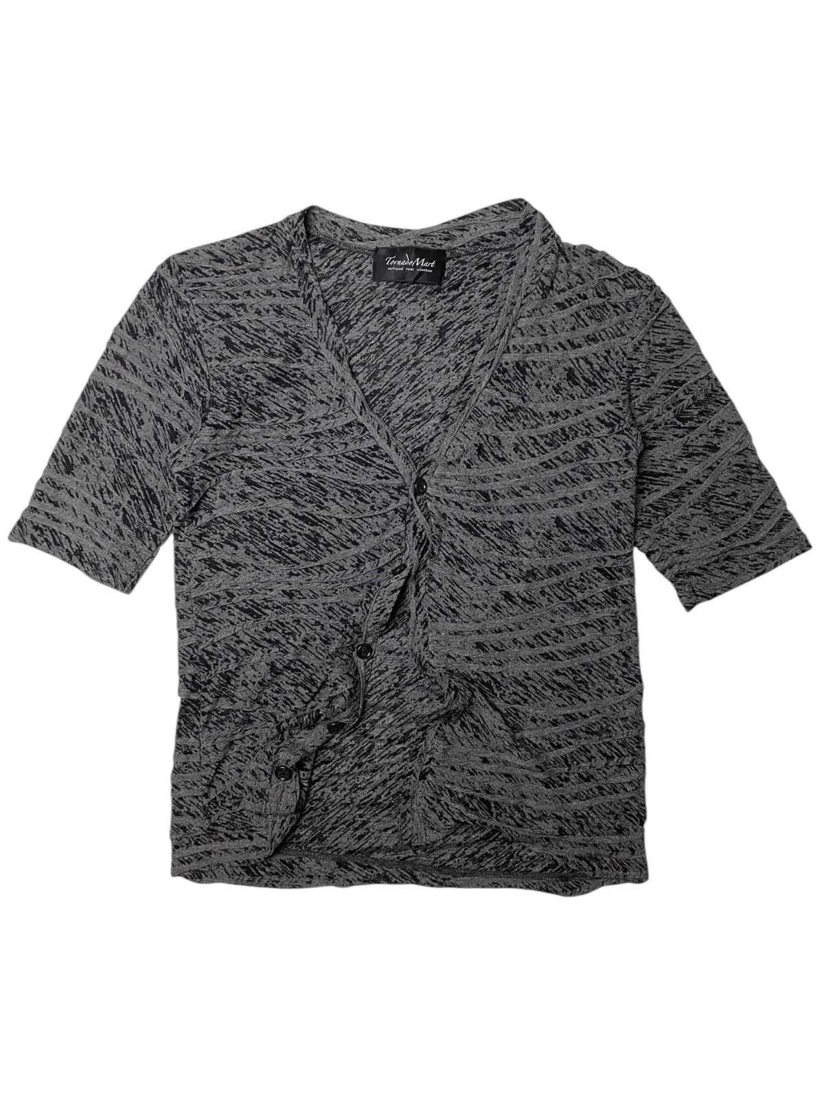 14th Addiction × Japanese Brand × KMRii 2000's Tornado Mart Knit Dystopian Punk Cardigan Size US S / EU 44-46 / 1 - 1 Thumbnail