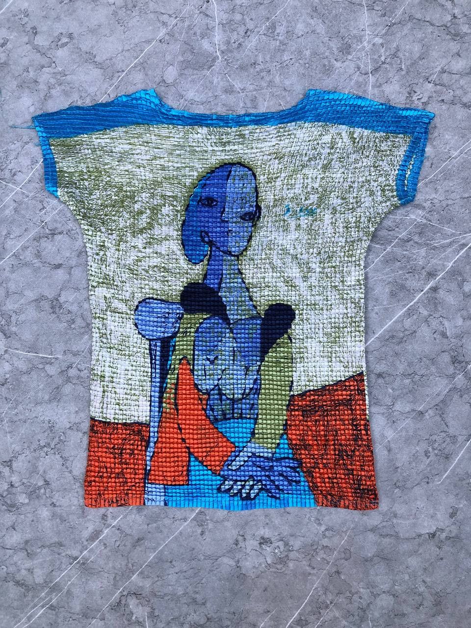 Designer × Vintage Vintage 90s Picasso Pop Corn Stretch Shirt Size M / US 6-8 / IT 42-44 - 3 Thumbnail