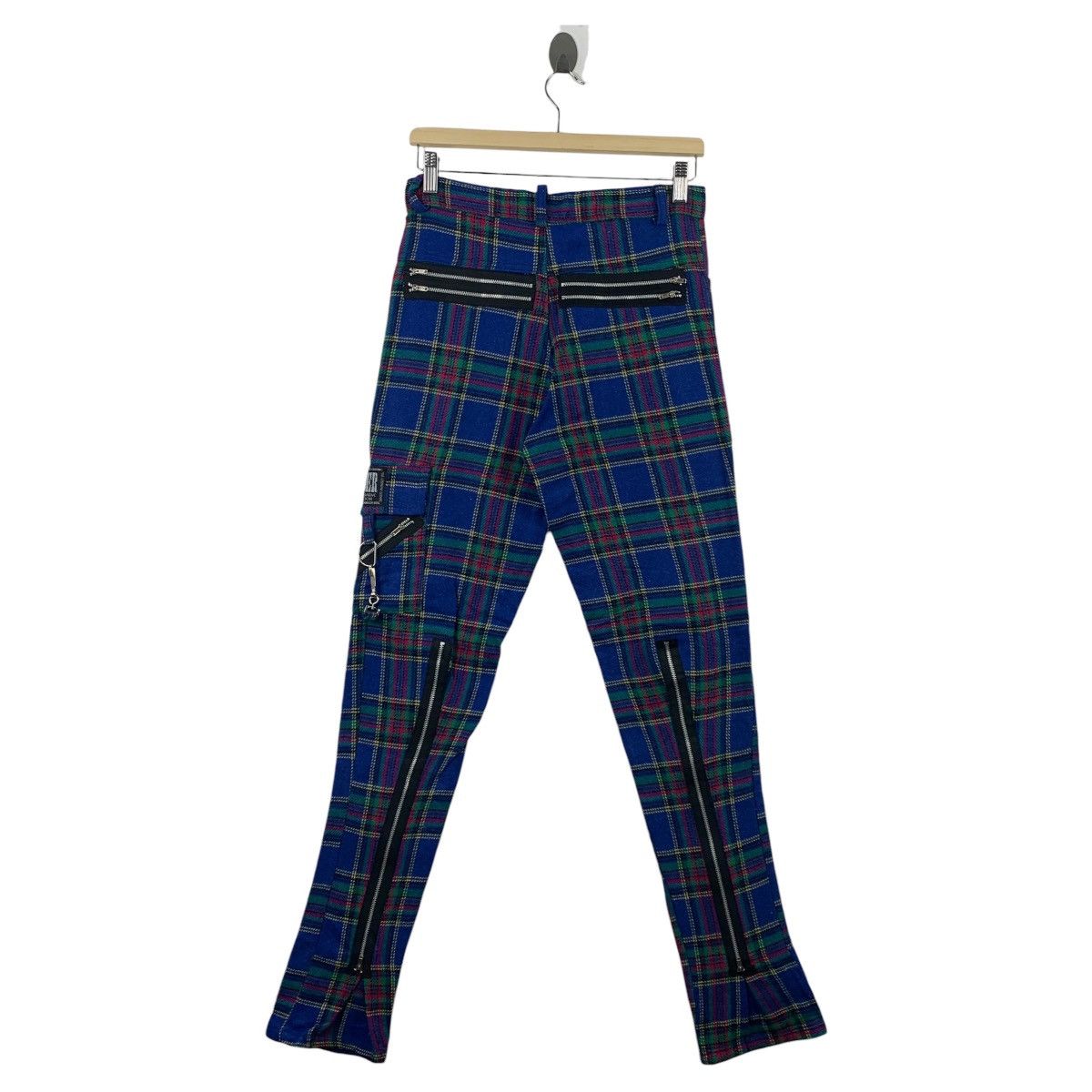 Seditionaries × Vintage Vintage TIGER OF LONDON blue tartan plaid zip bondage pants Size US 29 - 4 Thumbnail