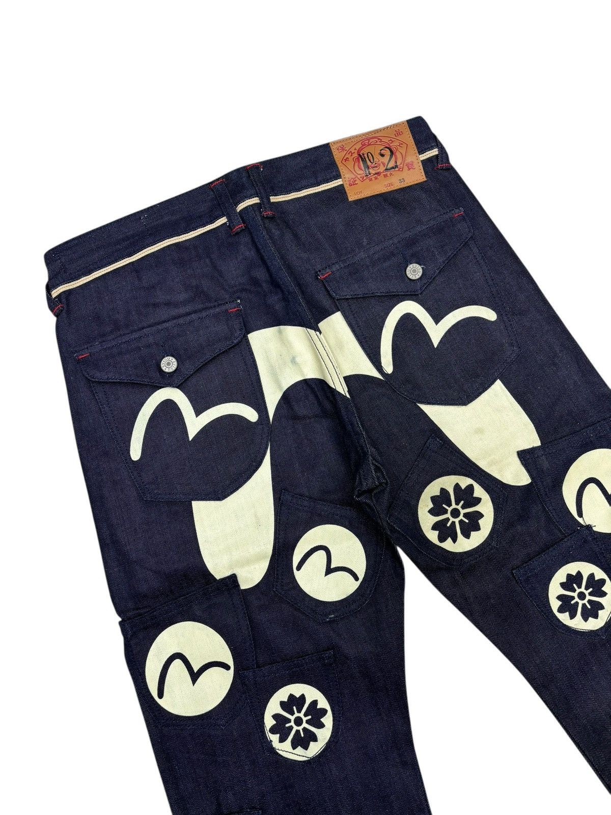 Kapital RARE❗️EVIS MULTI POCKET DENIM JEANS Size US 33 - 3 Thumbnail