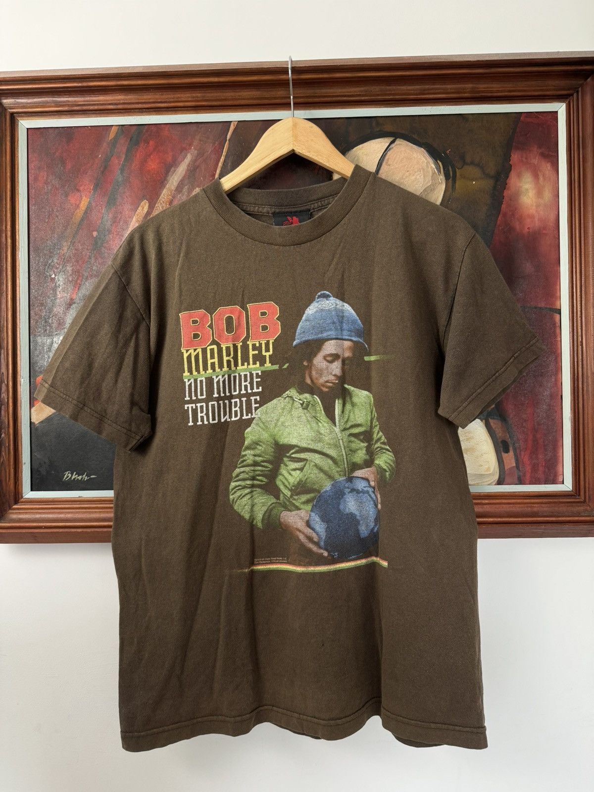 Bob Marley Bob Marley Vintage Rap Tee Reggae Lion Ganja Zion Brown 2003 Size US M / EU 48-50 / 2 - 1 Thumbnail