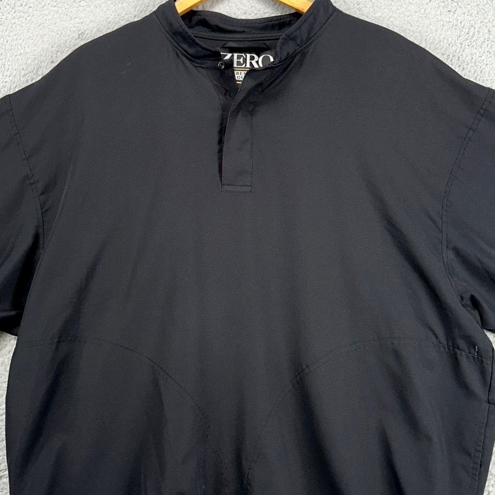 Vintage Zero Restriction Golf Pullover Jacket XL Black Snap Button Men Size US XL / EU 56 / 4 - 2 Thumbnail