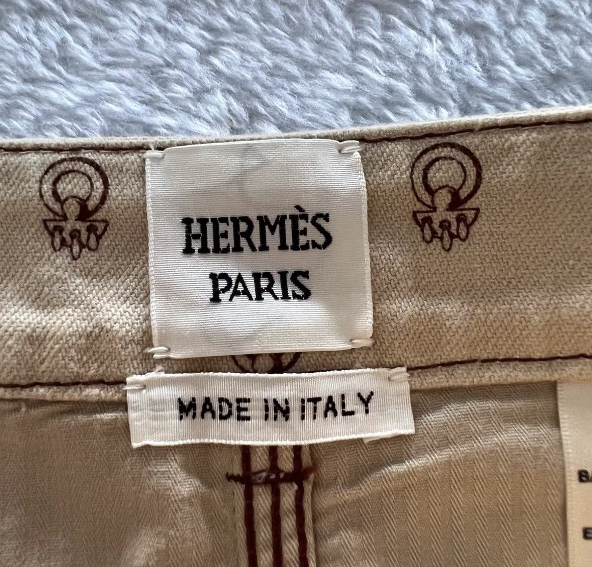 Hermes Hermès Saddle Stud Full-print Mini Skirt J41 Size XXS / US 00 / IT 34 - 3 Thumbnail