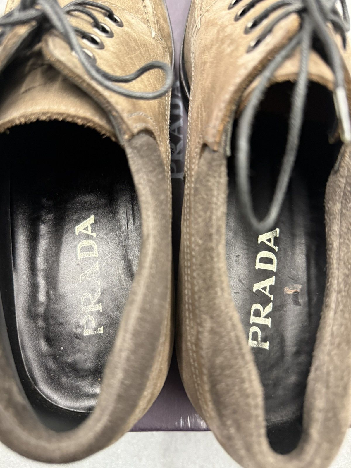 Prada Prada Capra Nero Brown Suede Dress Shoes Prada 6.5 / US 8 Size US 8 / EU 41 - 7 Thumbnail