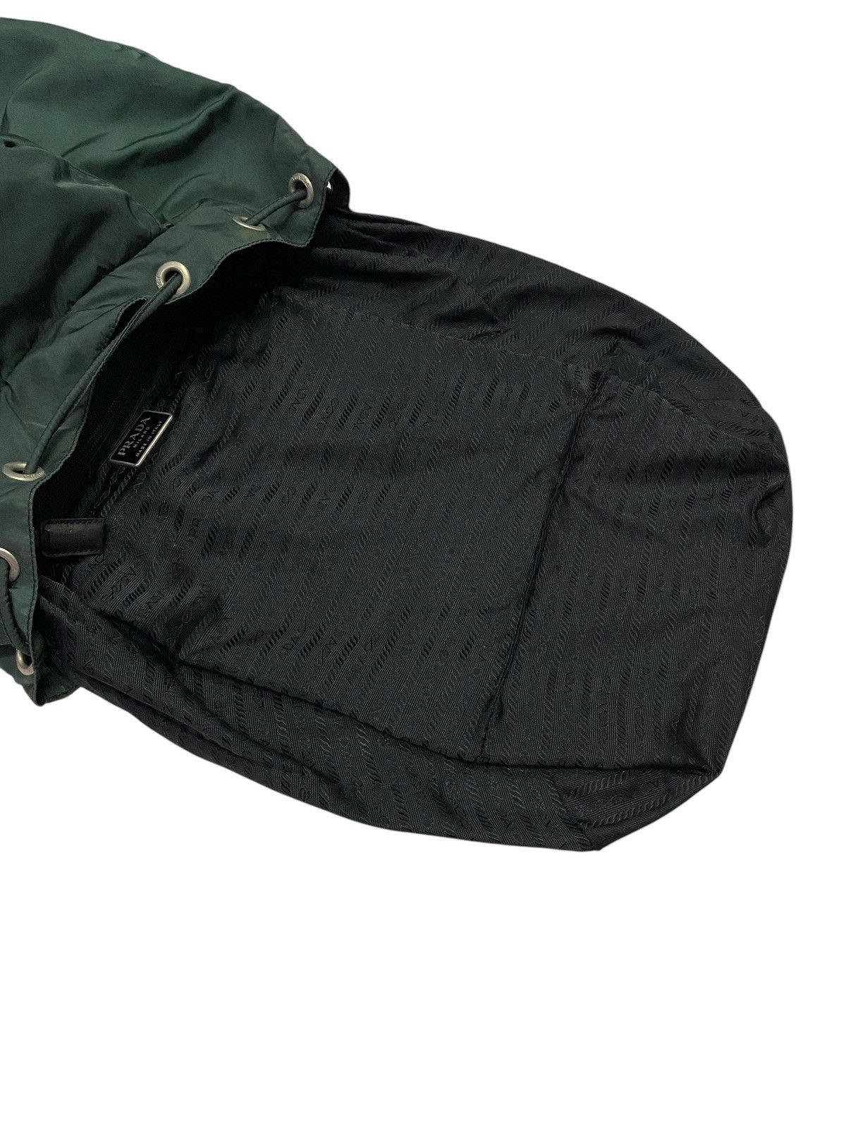 Prada Vintage Prada Tessuto Green Nylon Mini Backpack Size ONE SIZE - 19 Thumbnail