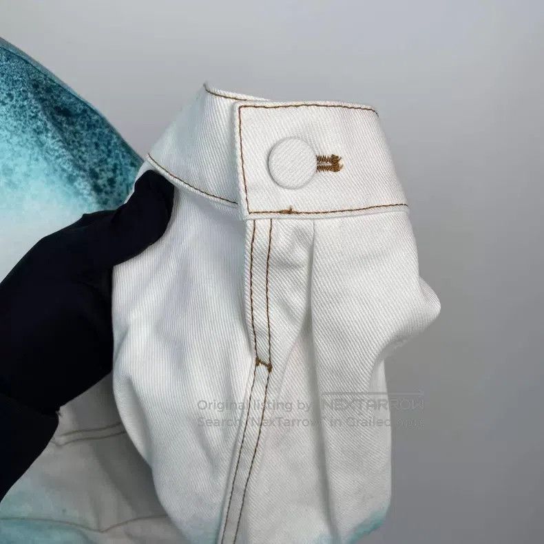 Louis Vuitton Louis Vuitton SS23 Broken Ice Blue Inkjet White Denim Jack Size US M / EU 48-50 / 2 - 7 Thumbnail