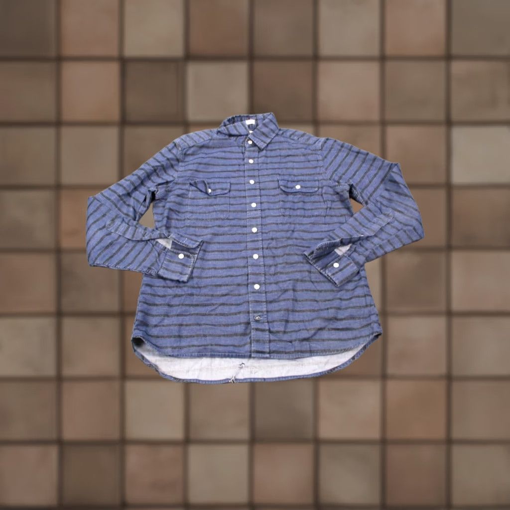 Taylor Stitch Taylor Stitch Shirt Men 38 M Blue Black Striped Hiking Outdoors Workwear Button-Up Collared Knit Cotton Casual, Business, Travel, Workwear Mens Size US M / EU 48-50 / 2 - 1 Thumbnail