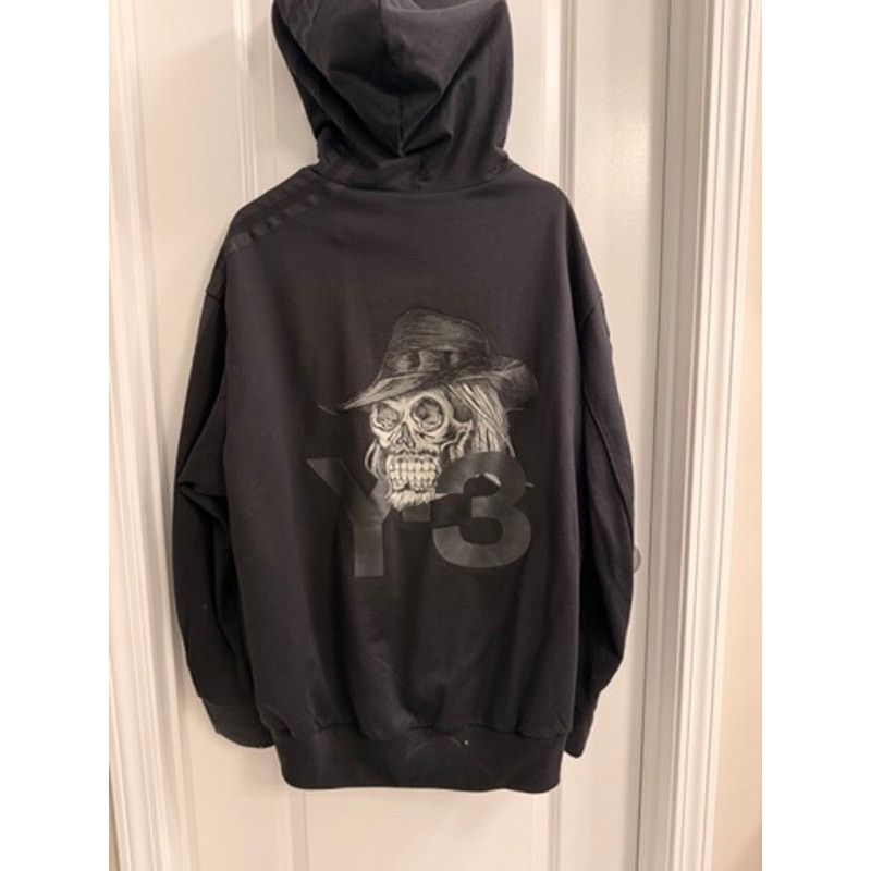 Y-3 Y-3 Yohji Yamamoto Skull Graphic Full Zip Hoodie Black Size US L / EU 52-54 / 3 - 3 Thumbnail