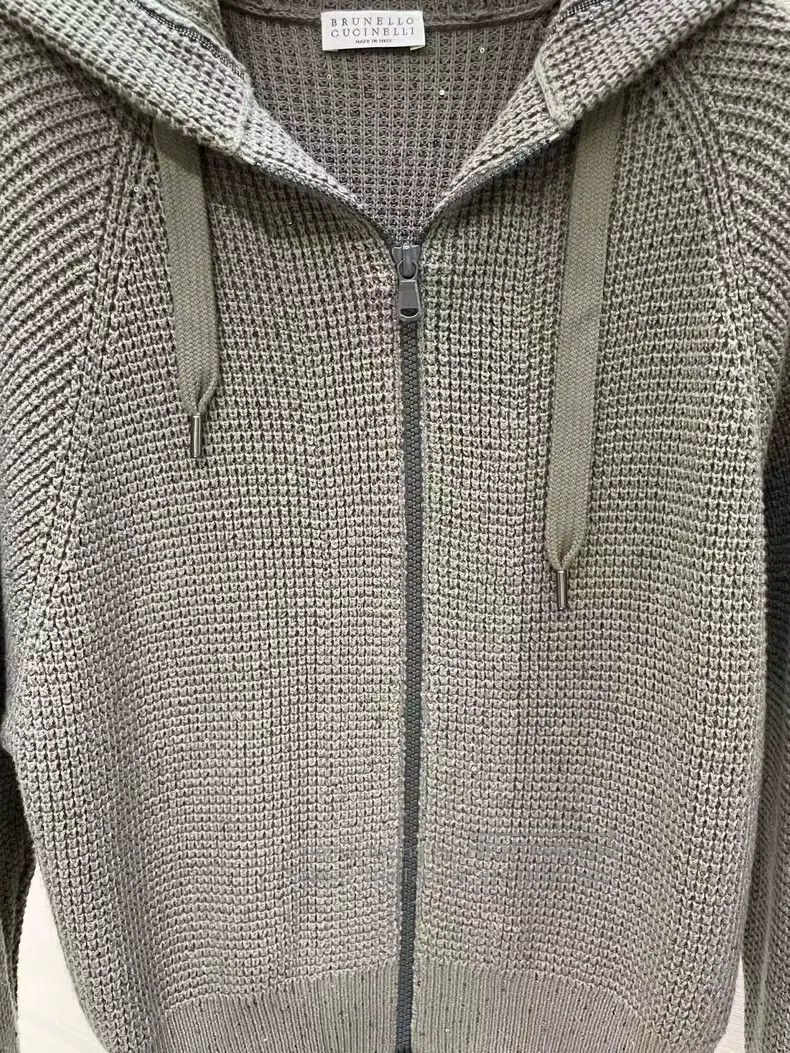 Brunello Cucinelli Brunello Cucinelli Sequined zipper knitted cardigan Size XXS / US 00 / IT 34 - 4 Thumbnail