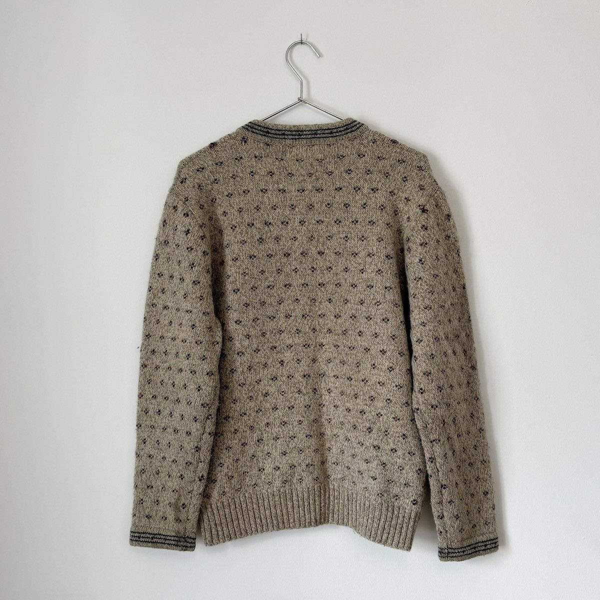 Eddie Bauer Vtg 1990s Eddie Bauer Patterned Wool Knit Cardigan Sweater Size US S / EU 44-46 / 1 - 6 Thumbnail