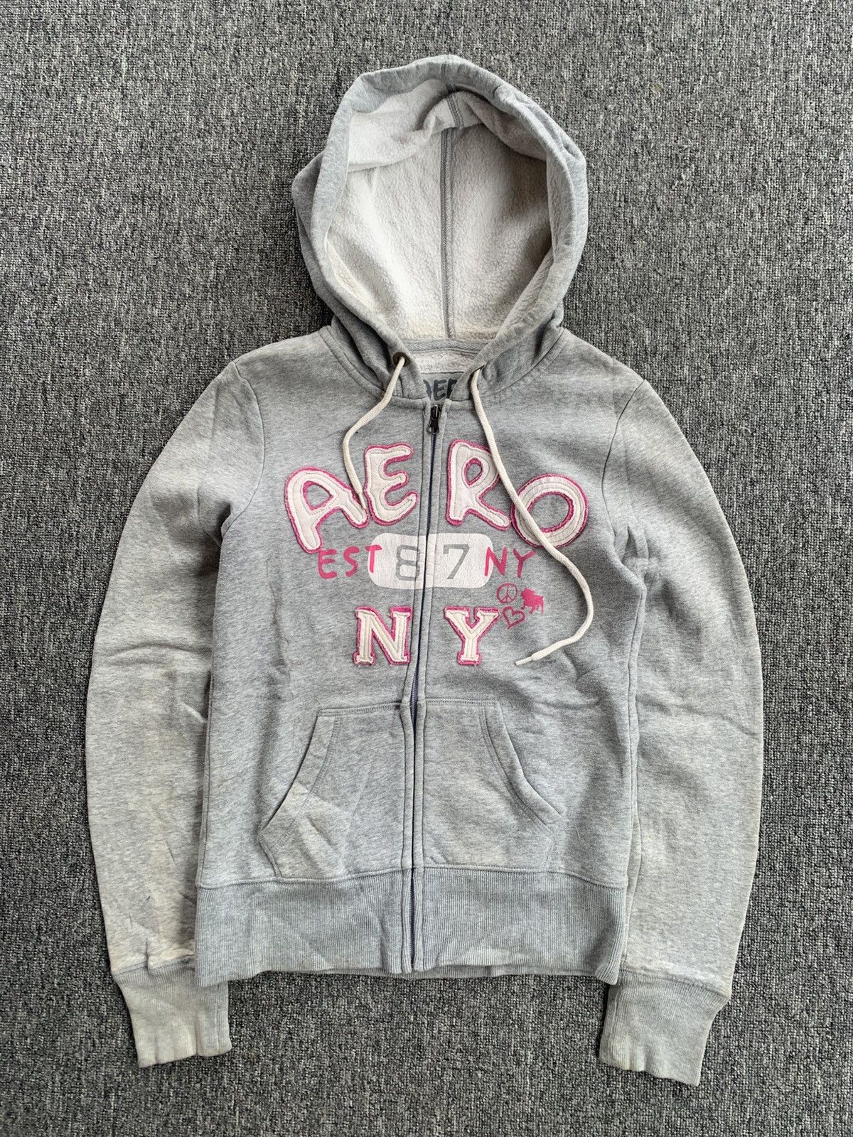 Other Aero Pink Grey Vintage Stylish Cropped Long Sleeve Jacket Size S / US 4 / IT 40 - 2 Thumbnail